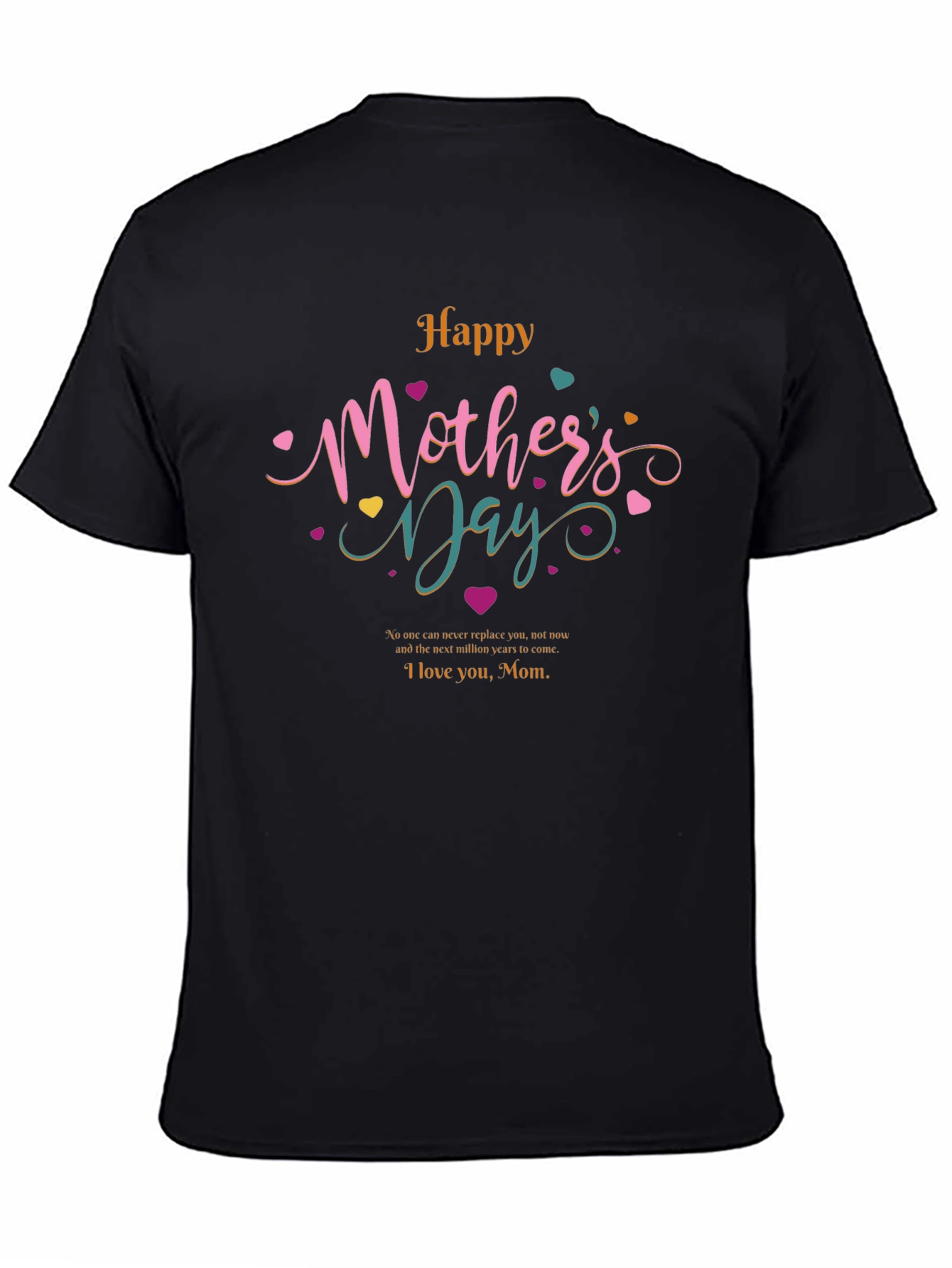 Happy Mothers Day T-Shirt - Black