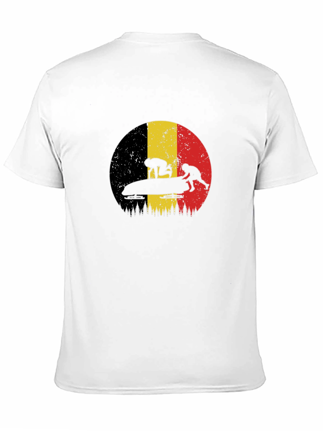 Bobsledding Belgium Flag Graphic Tee