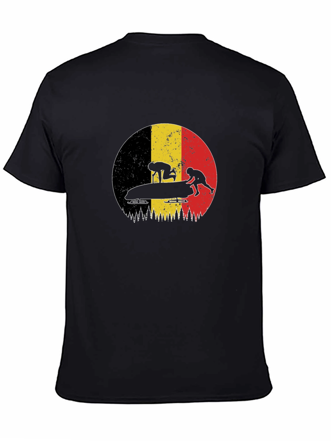 Bobsledding Belgium Flag Graphic Tee