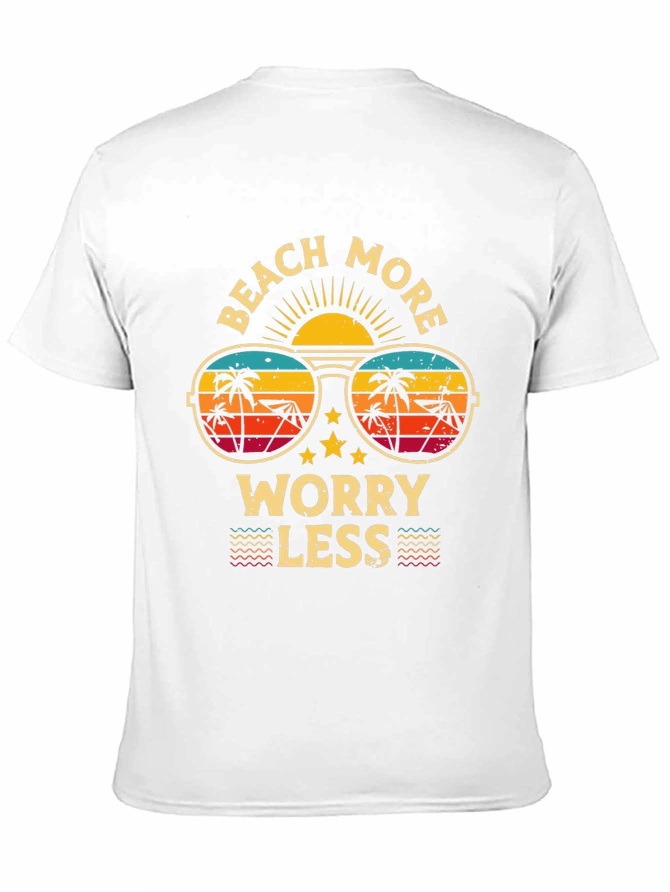 Beach More Worry Less Graphic T-Shirt