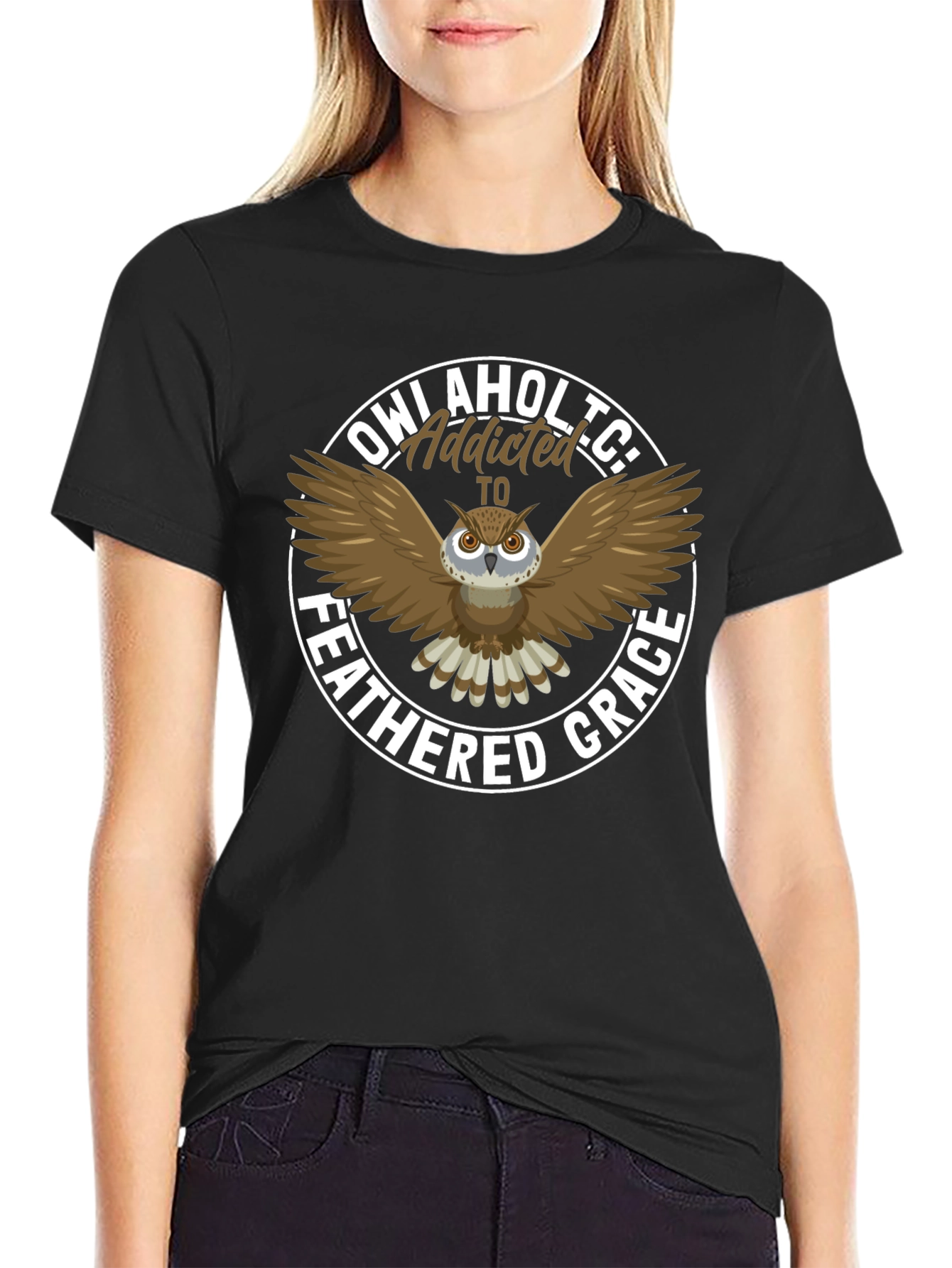 Owl Addict T-Shirt Feathered Grace