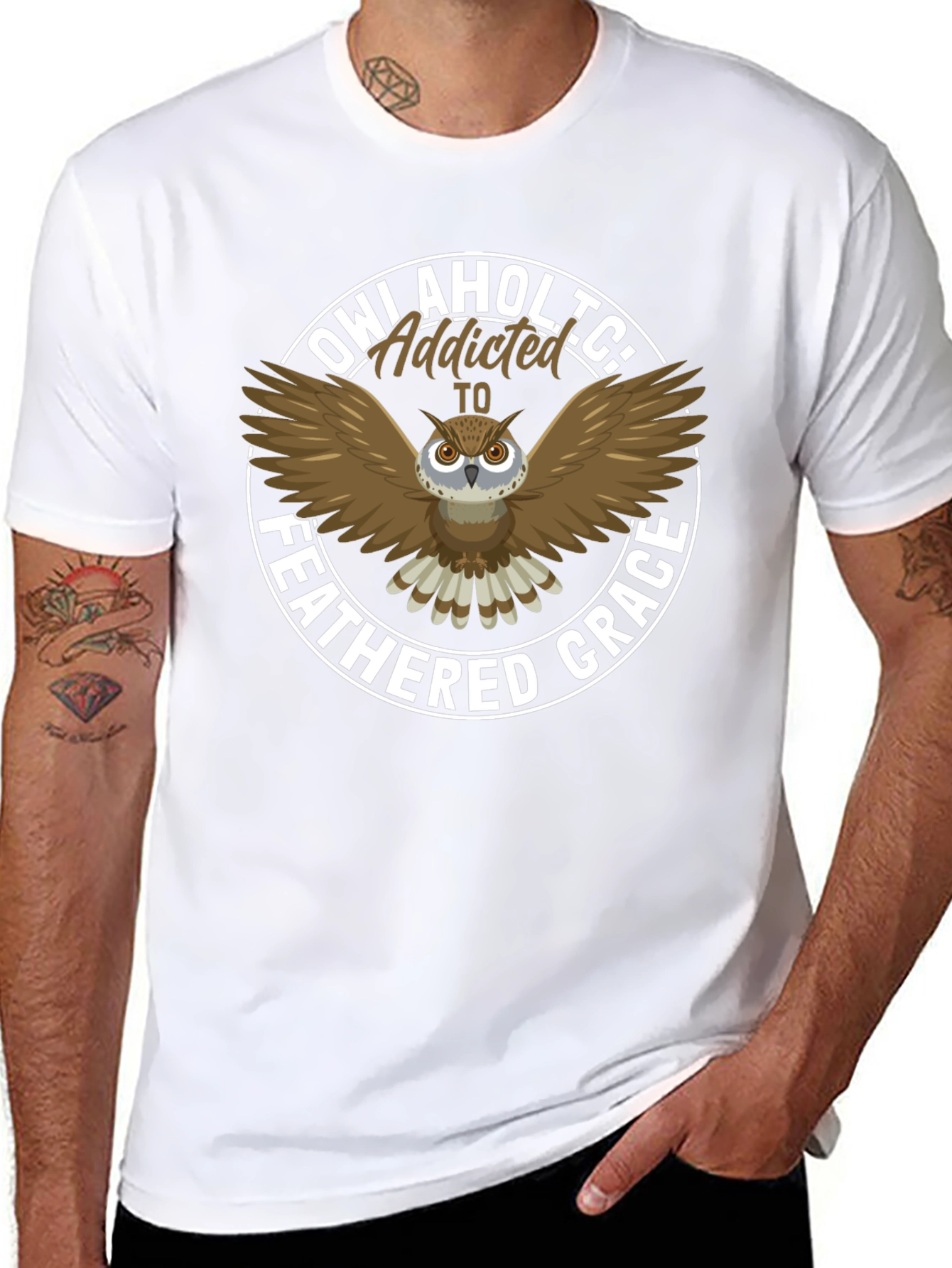 Owl Addict T-Shirt Feathered Grace