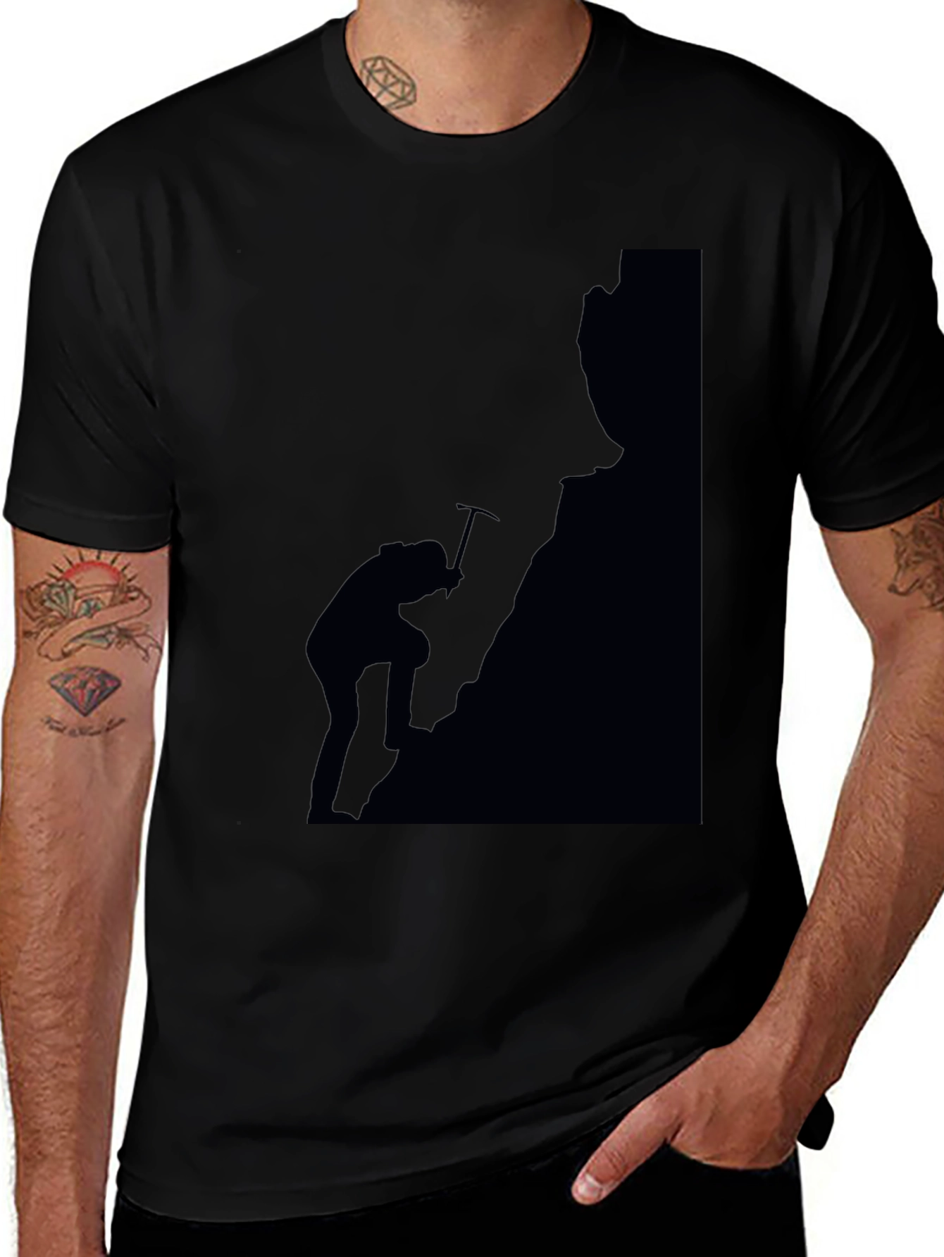 Black Mountain Climber Graphic Tee