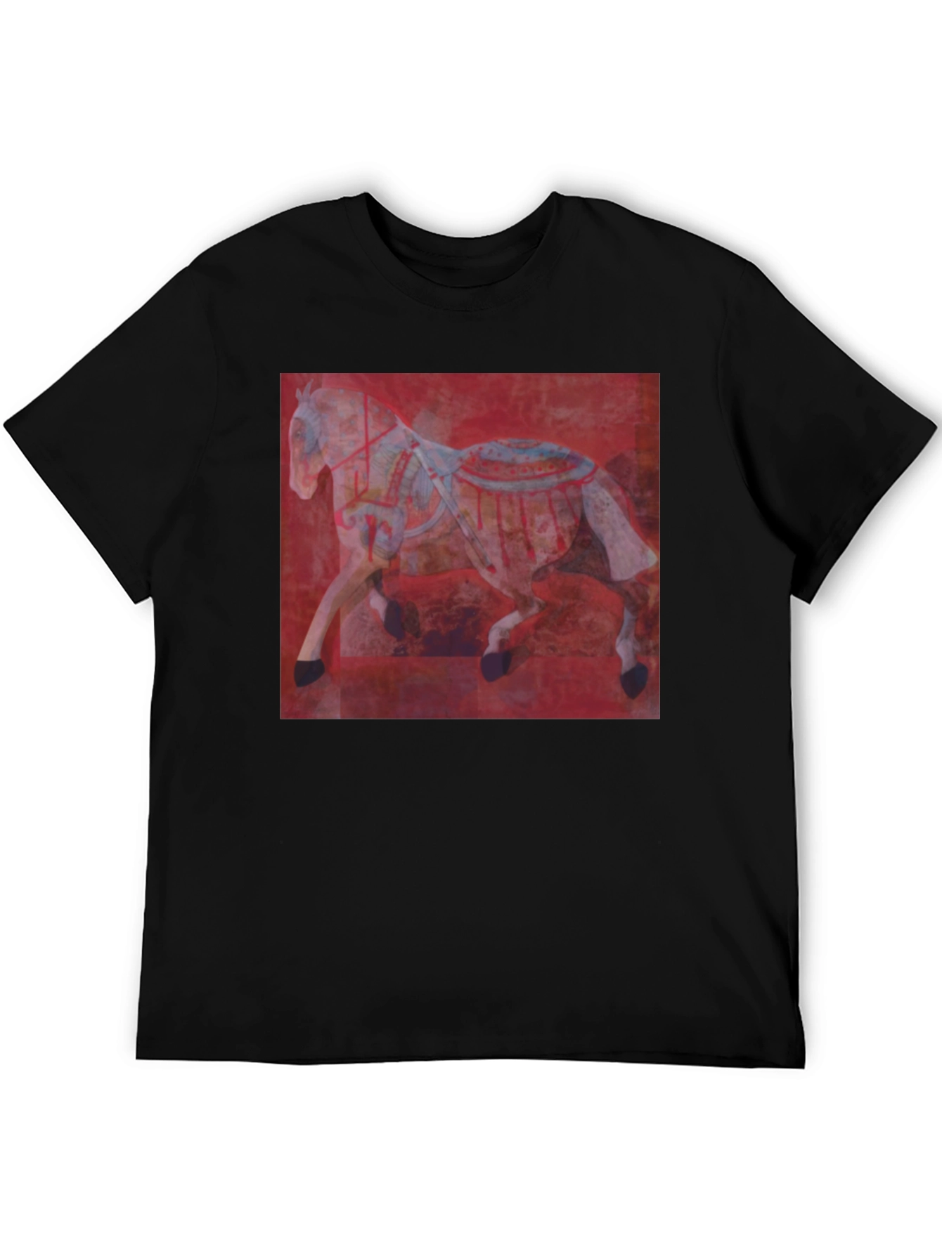 Red Horse Graphic Tee - Mens Black T-Shirt