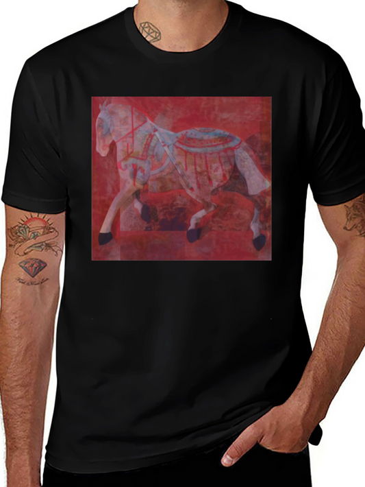 Red Horse Graphic Tee - Mens Black T-Shirt