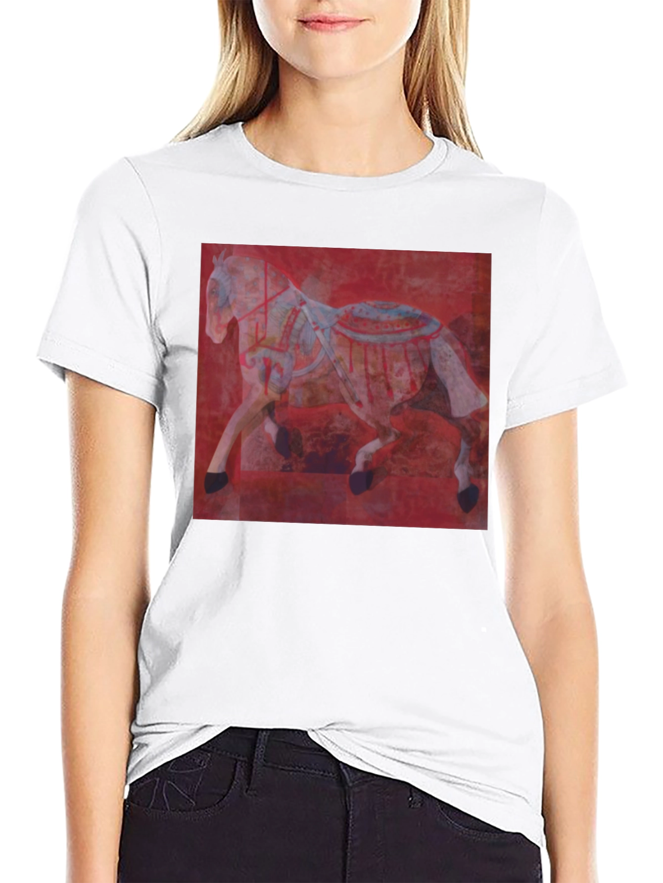 Red Horse Graphic Tee - Mens Black T-Shirt
