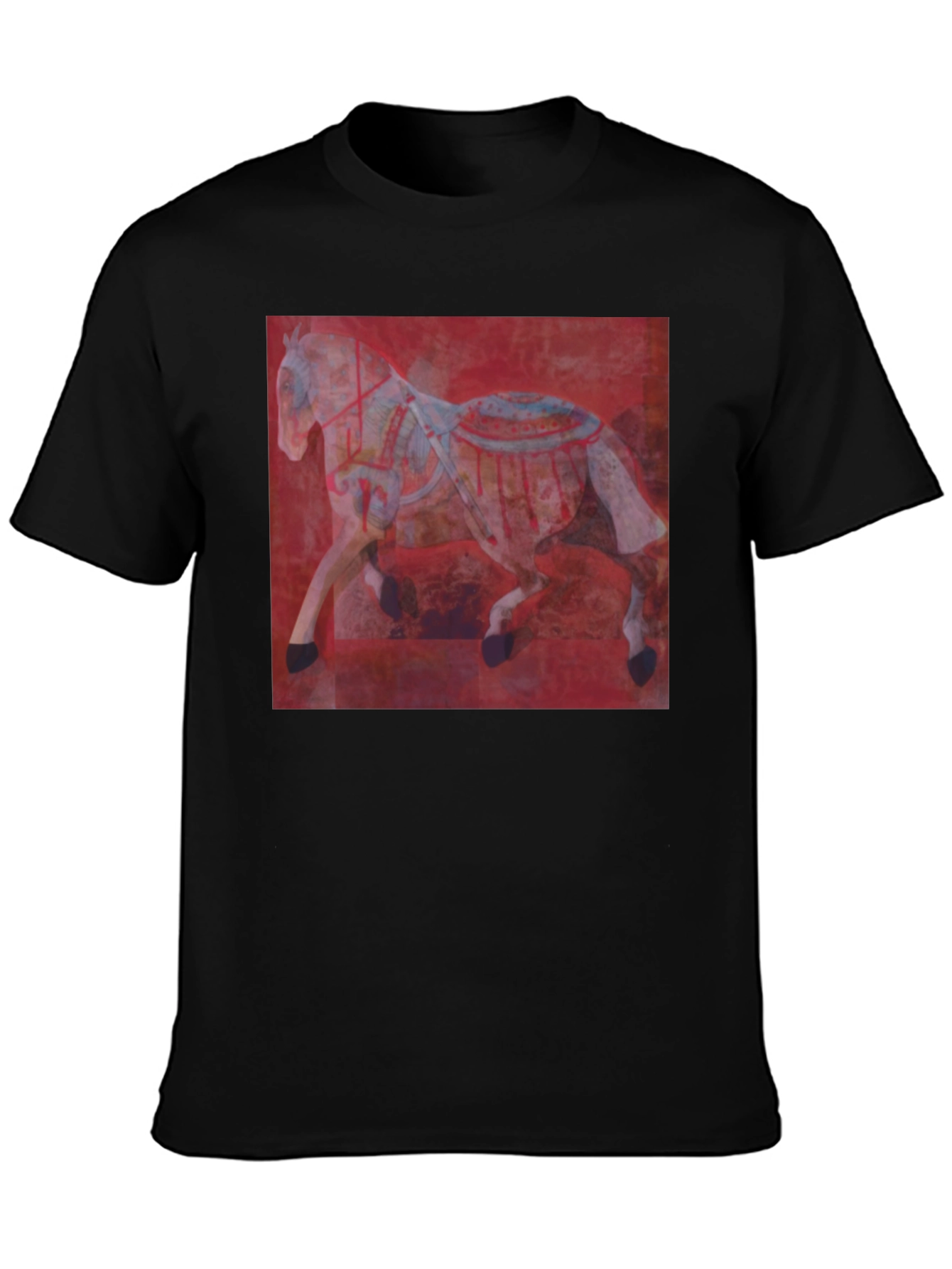 Red Horse Graphic Tee - Mens Black T-Shirt