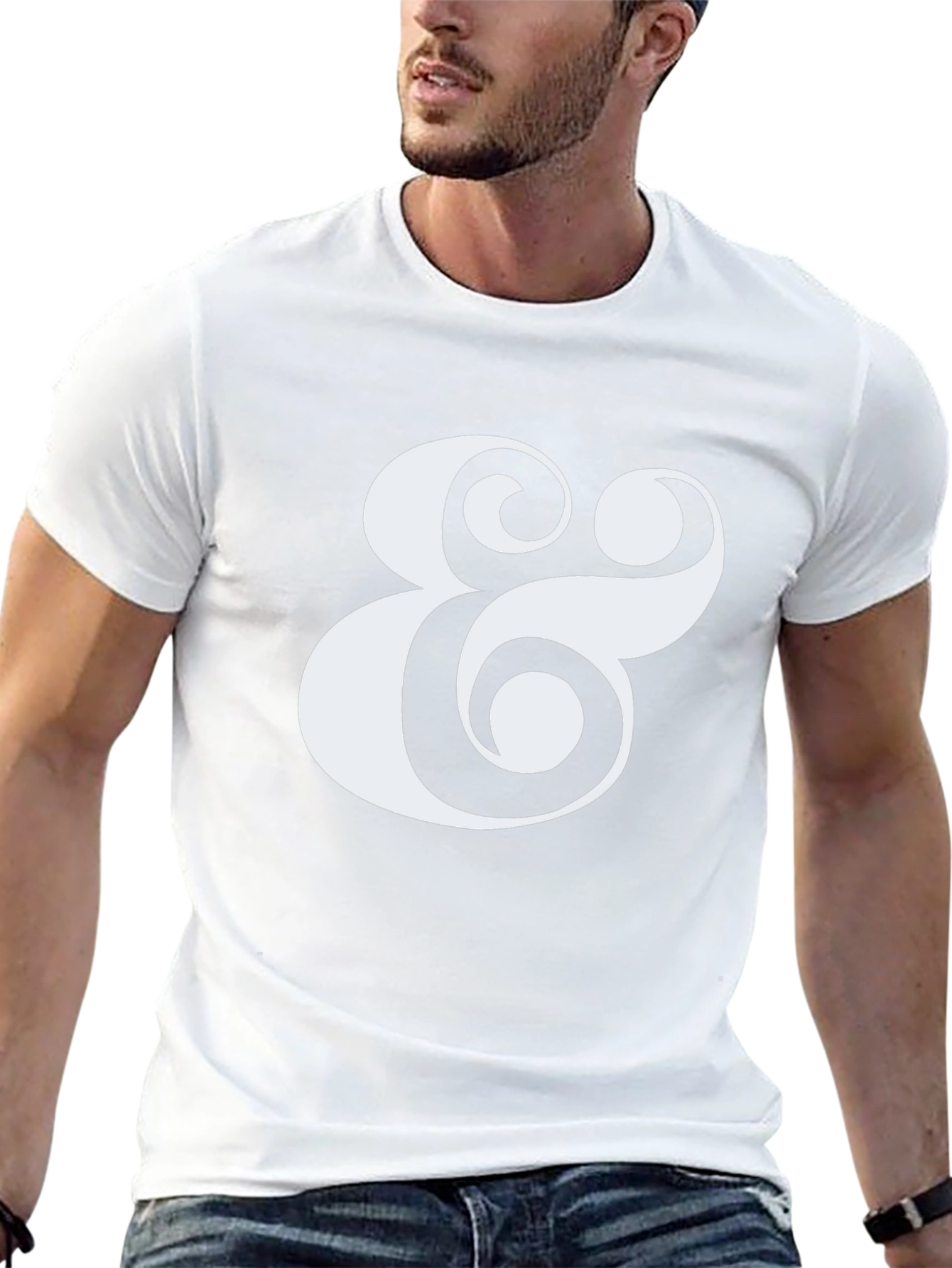Ampersand Graphic Tee - Black Cotton Blend