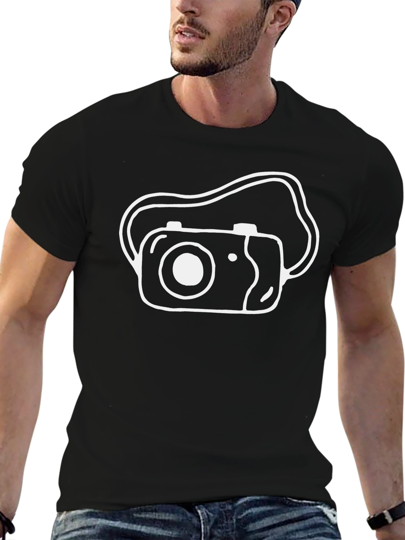 Camera Graphic Crew Neck T-Shirt