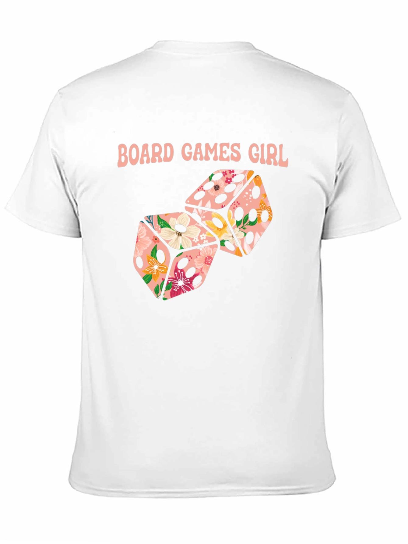 Board Games Girl Floral Dice T-Shirt
