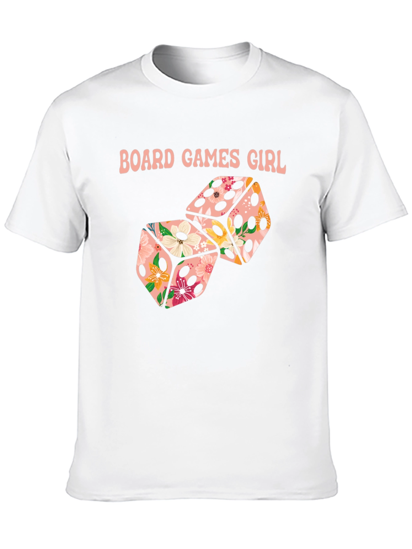 Board Games Girl Floral Dice T-Shirt