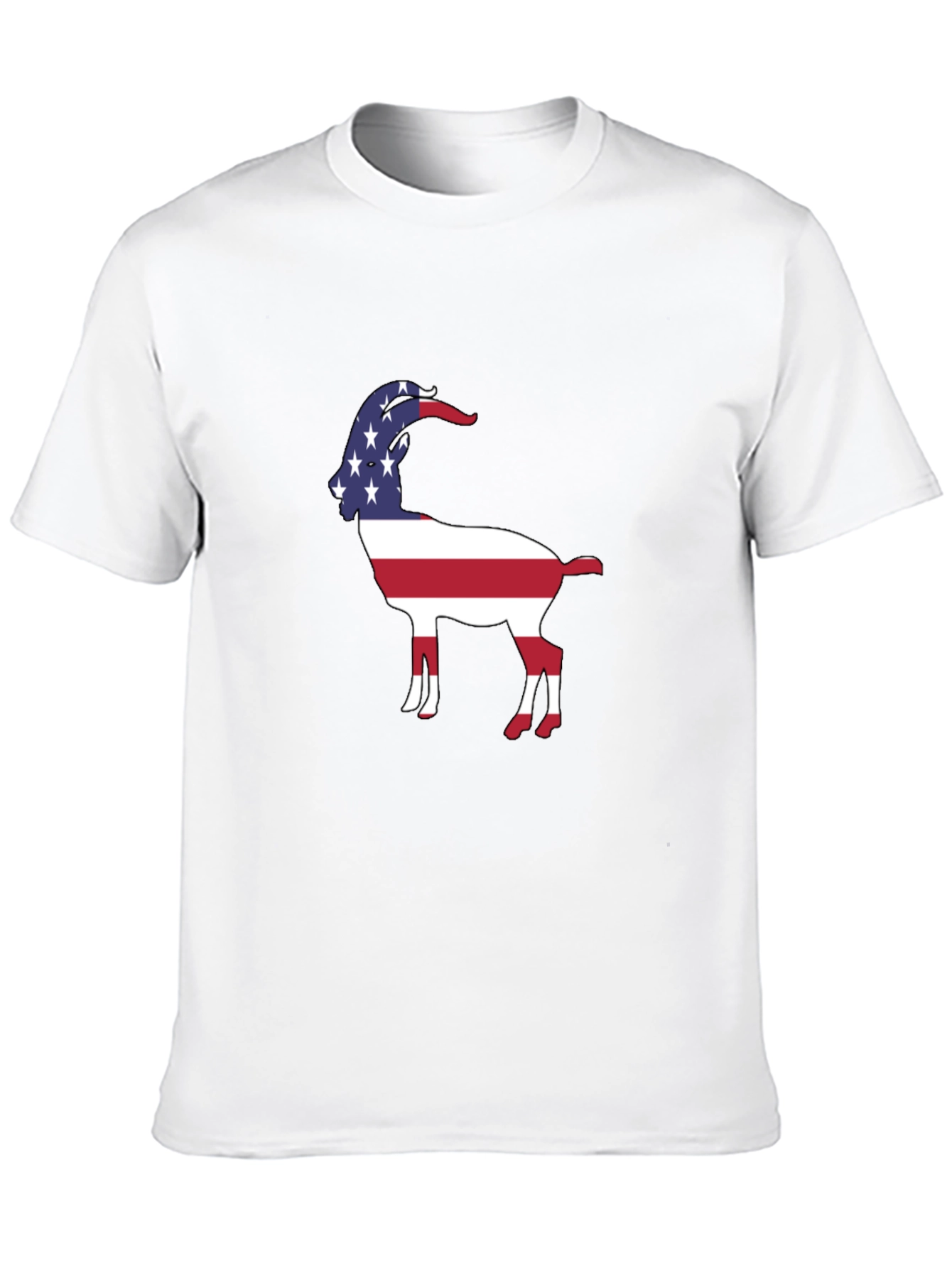 Patriotic Goat Graphic Tee - Black