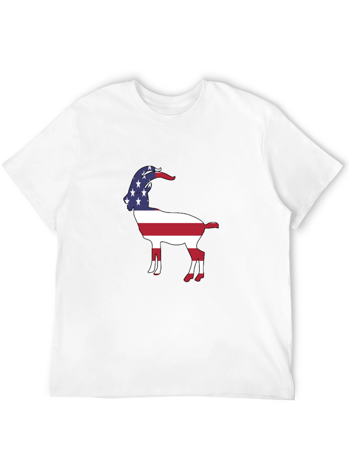 Patriotic Goat Graphic Tee - Black