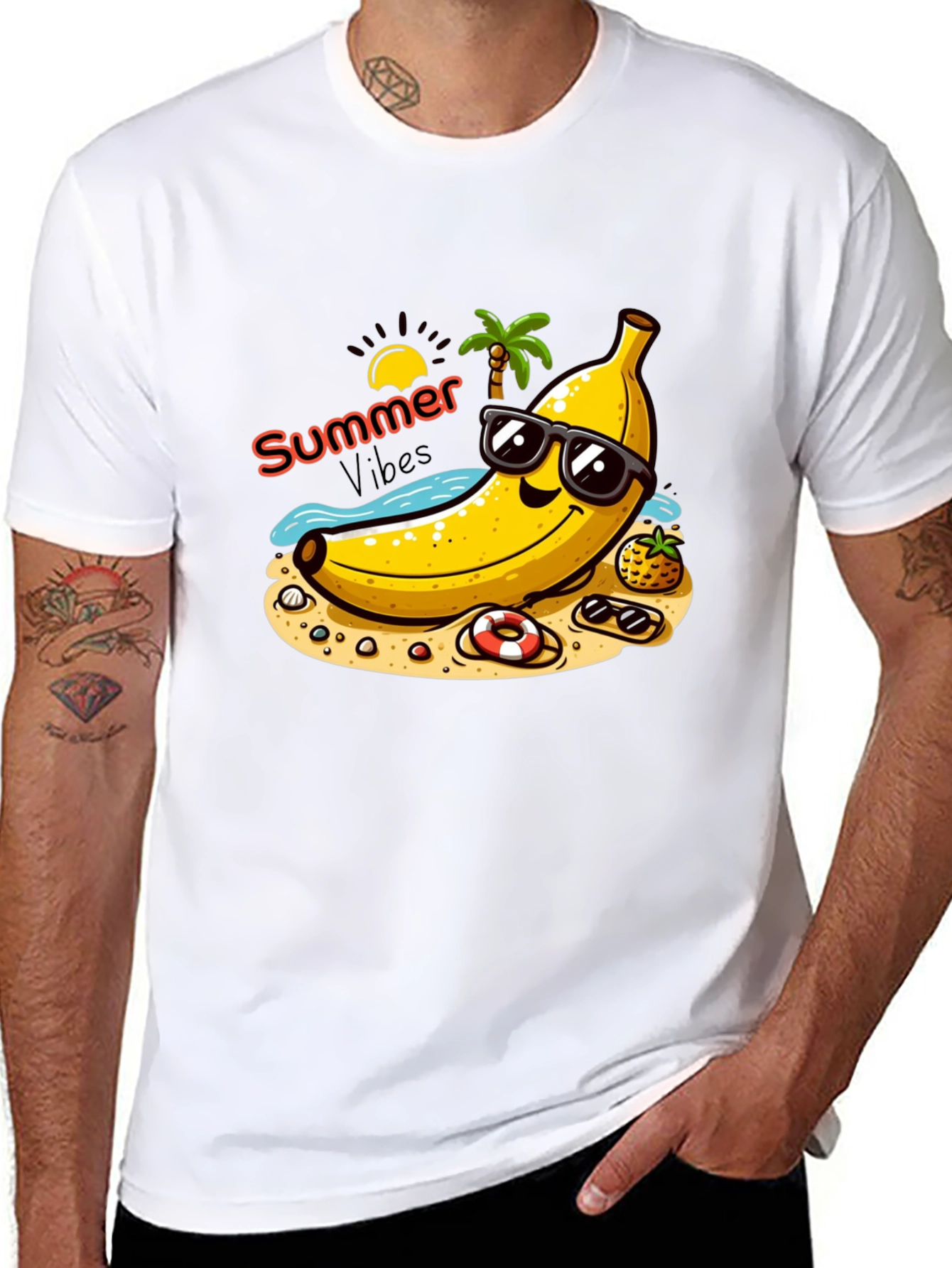 Summer Vibes Banana Graphic T-Shirt