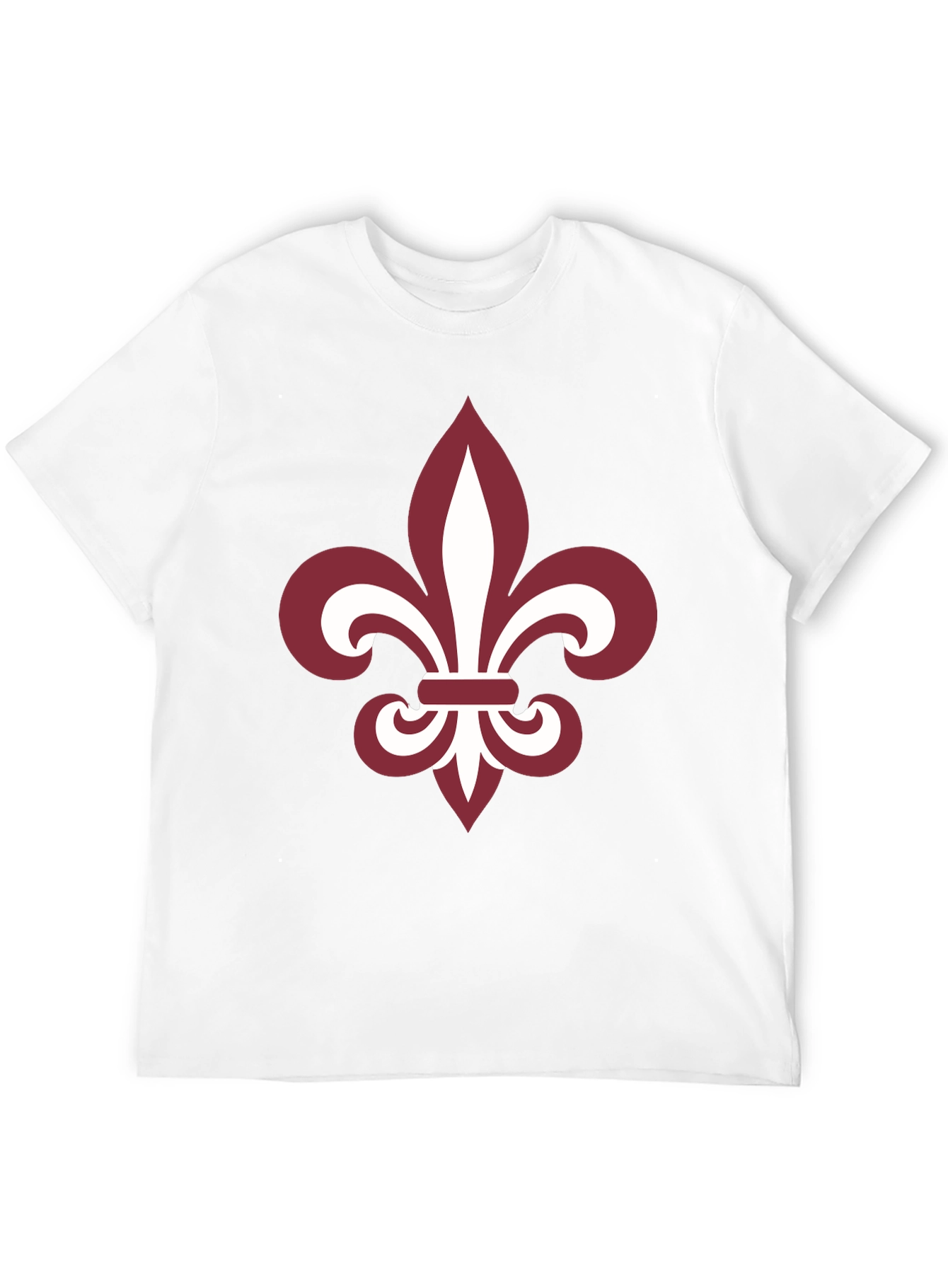 Fleur-de-Lis Graphic Tee - Black Cotton Blend Casual T-Shirt