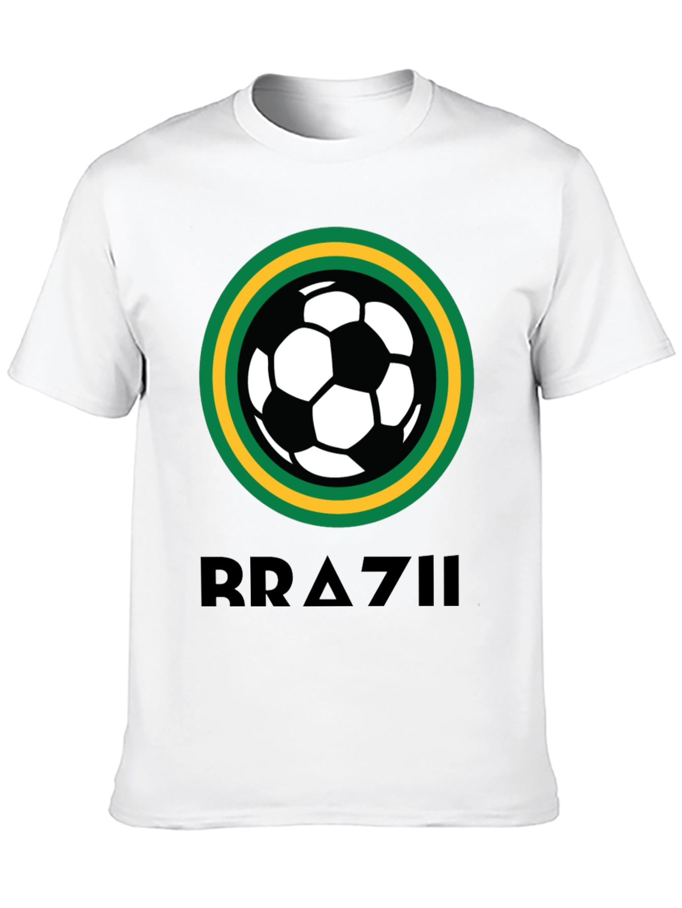 Brazil Soccer T-Shirt - Black Graphic Tee