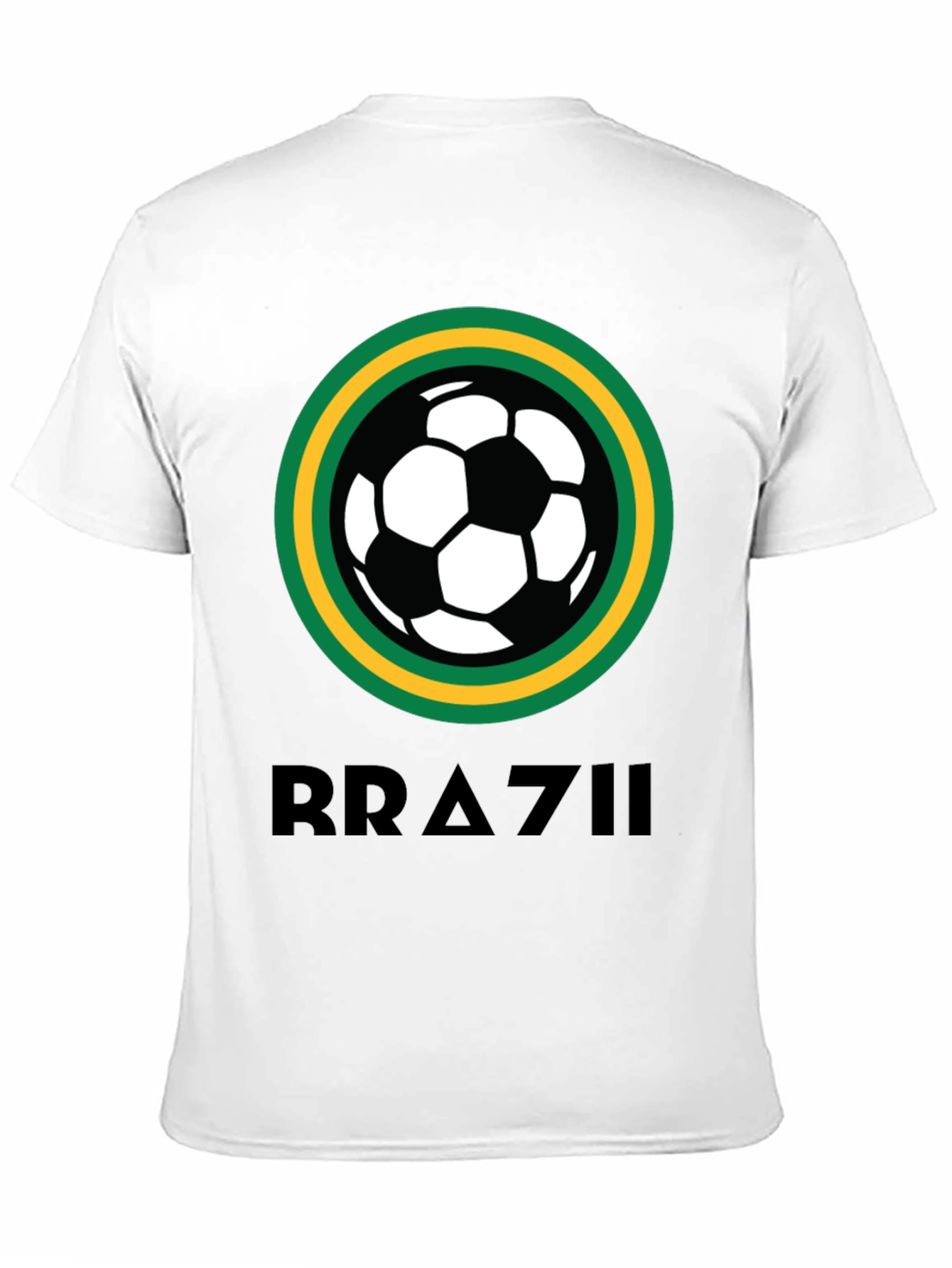 Brazil Soccer T-Shirt - Black Graphic Tee