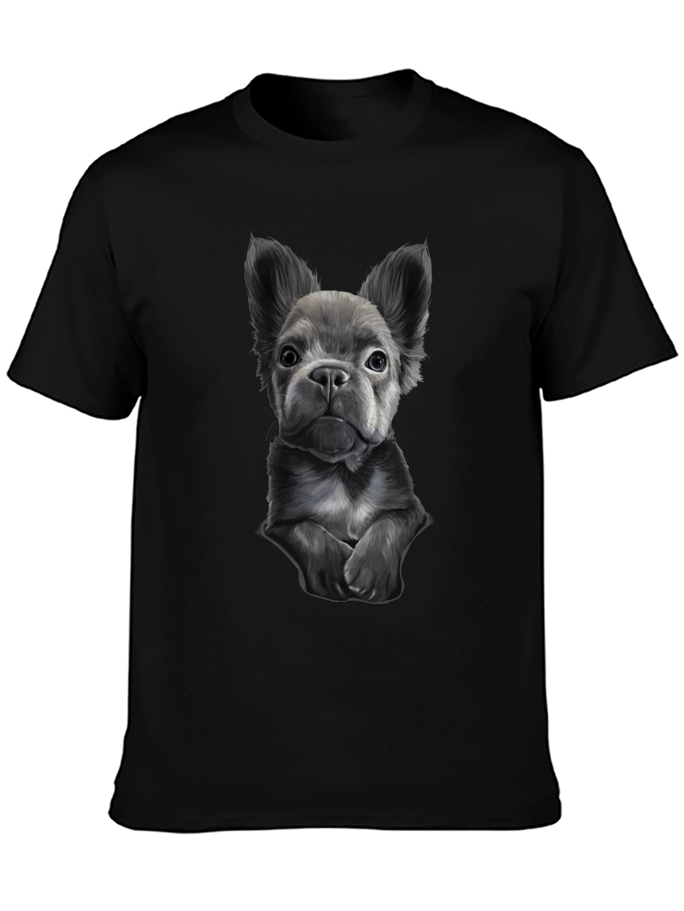 Black Bulldog Graphic Tee for Men