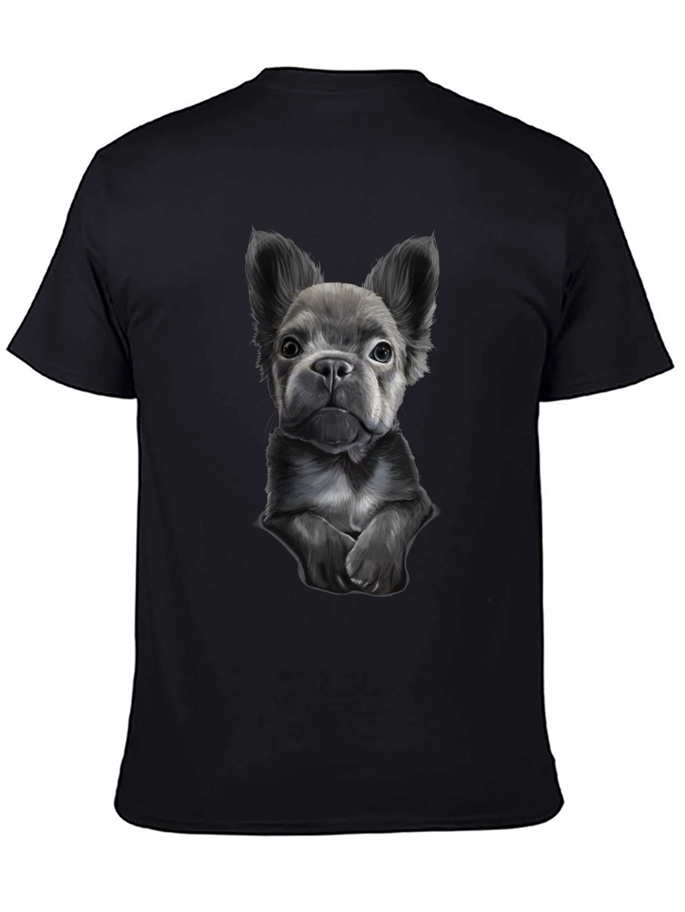 Black Bulldog Graphic Tee for Men