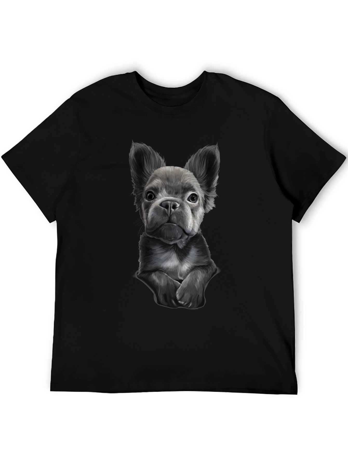 Black Bulldog Graphic Tee for Men