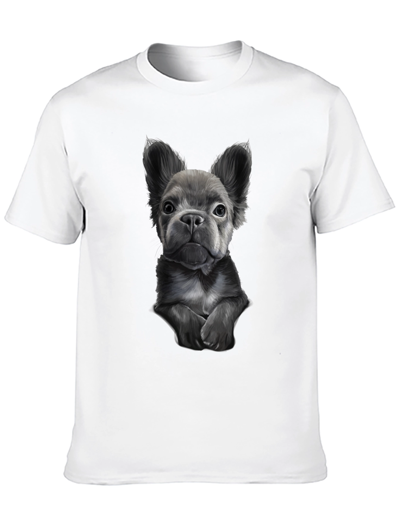Black Bulldog Graphic Tee for Men