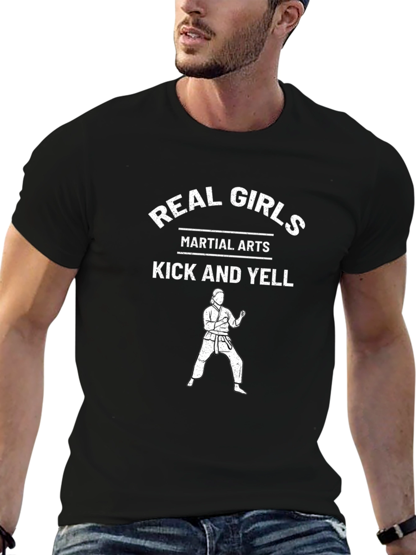 Real Girls Martial Arts T-Shirt - Kick and Yell!
