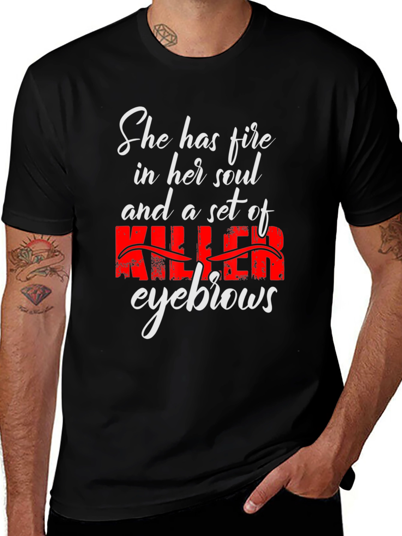 Fire Soul Killer Eyebrows Graphic Tee