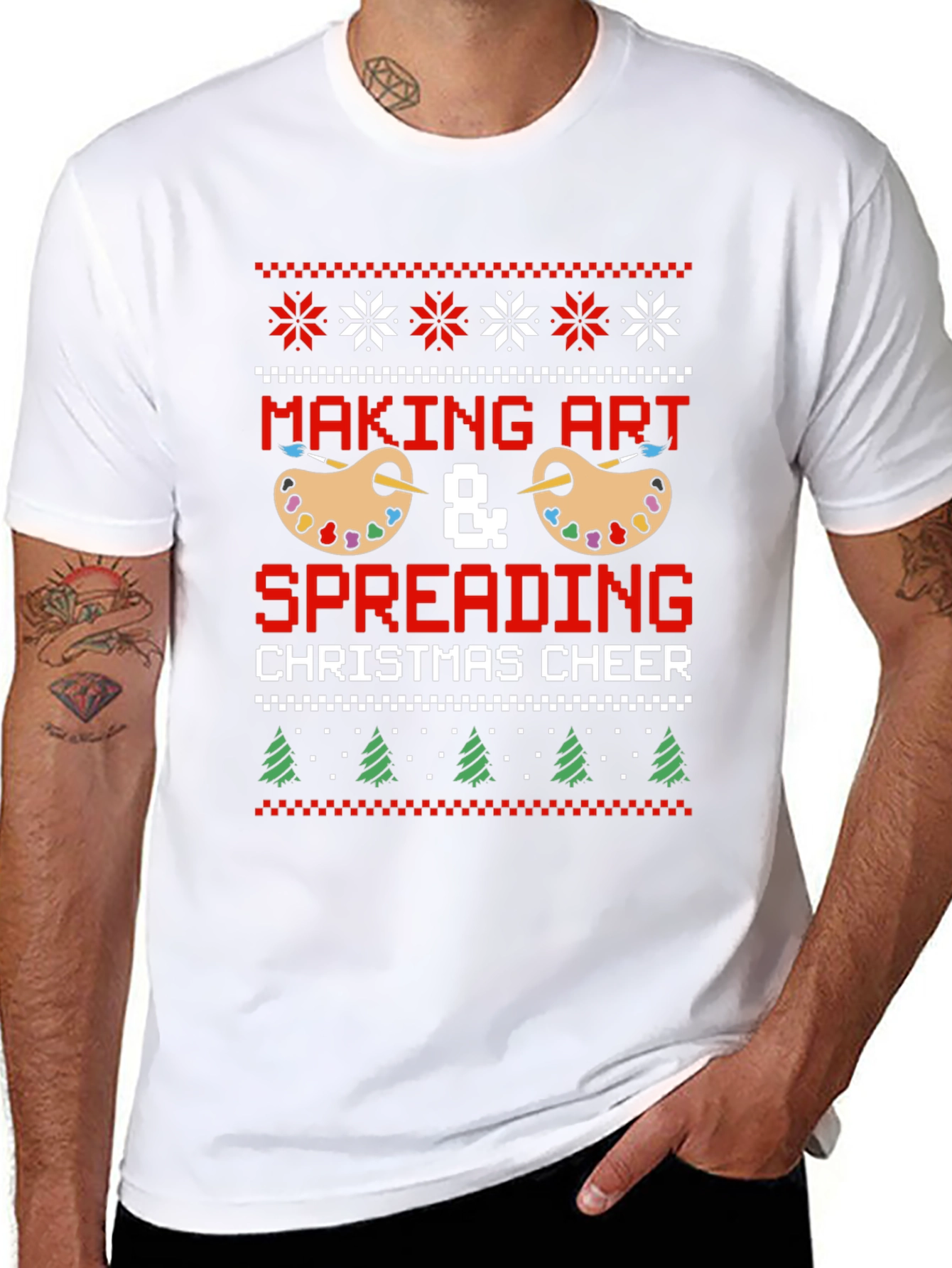 Making Art Christmas Cheer Graphic Tee