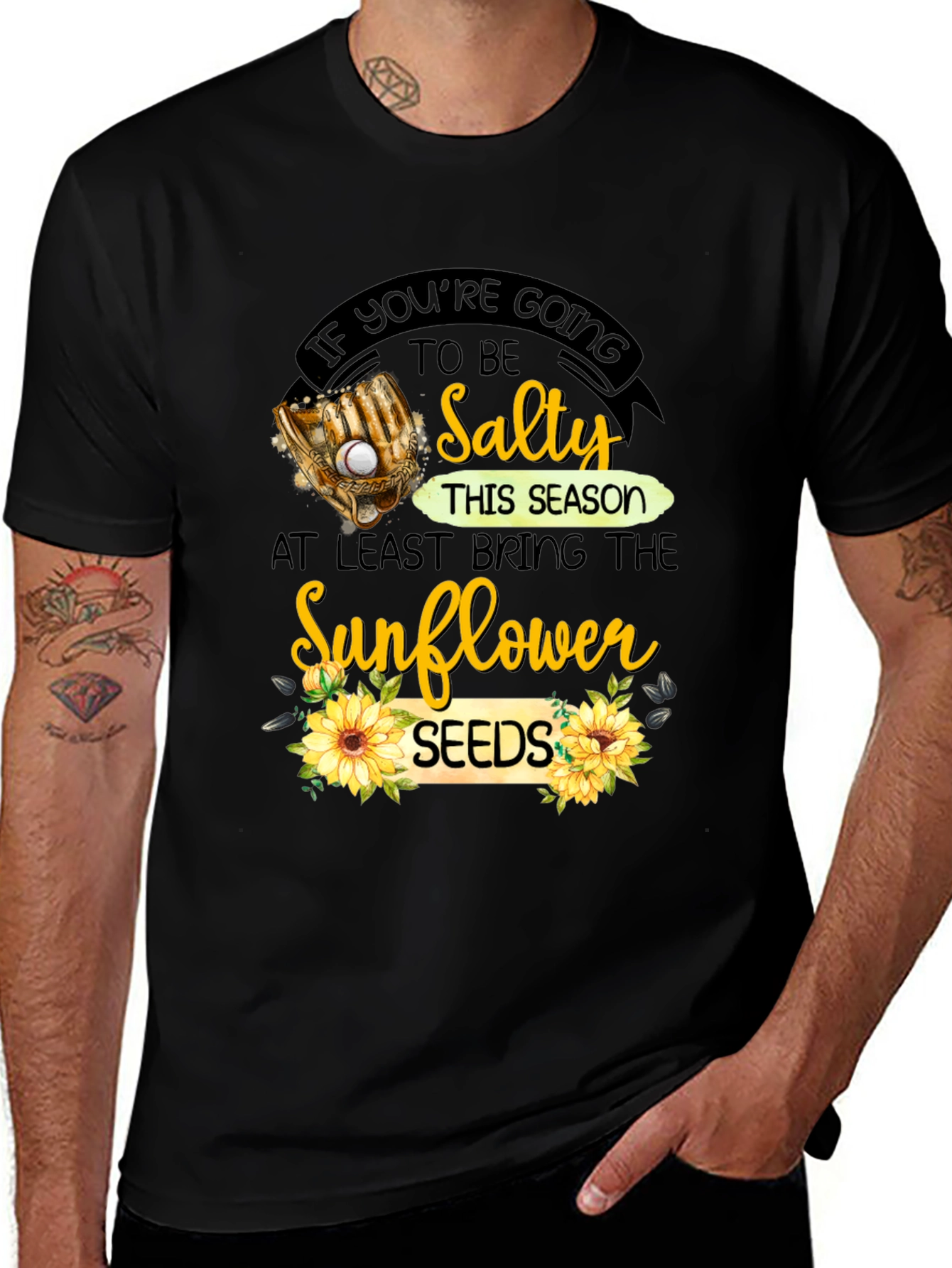 Salty Sunflower Seeds Graphic T-Shirt