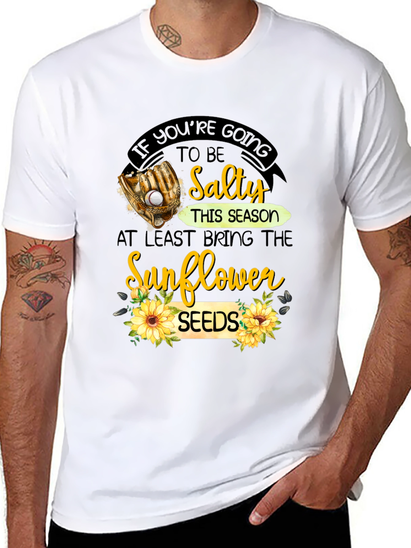 Salty Sunflower Seeds Graphic T-Shirt
