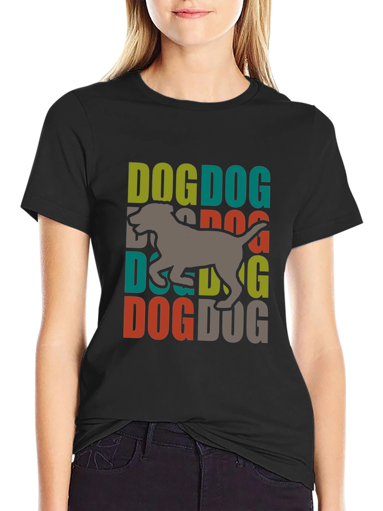 Dog Graphic Print Tee - Trendy Dog Lover T-Shirt