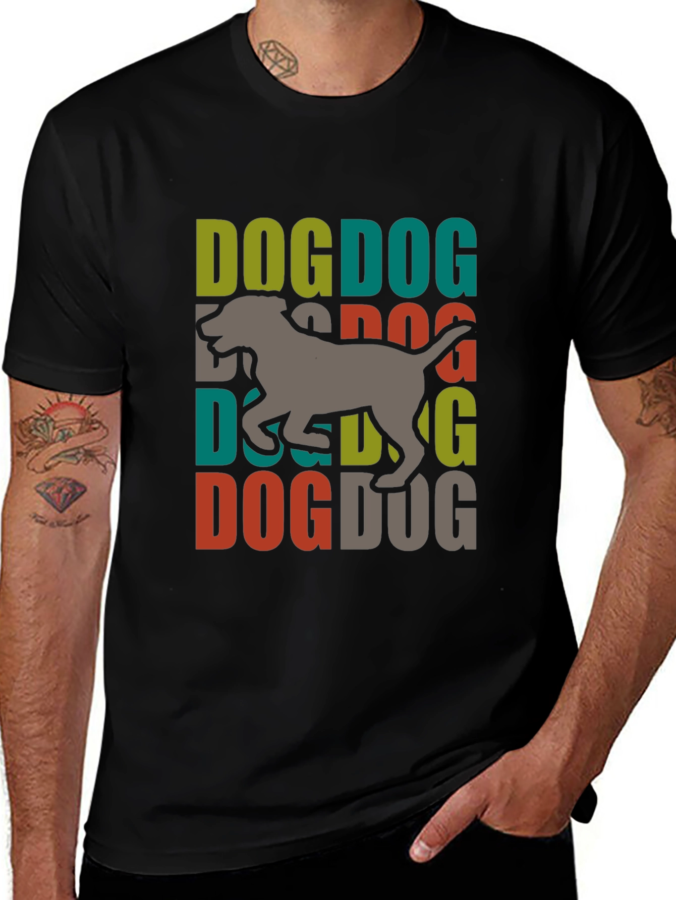 Dog Graphic Print Tee - Trendy Dog Lover T-Shirt