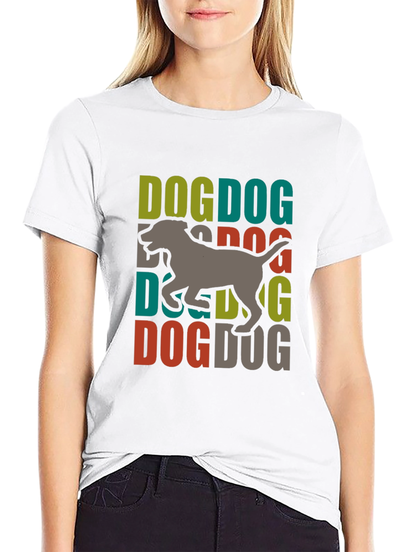 Dog Graphic Print Tee - Trendy Dog Lover T-Shirt