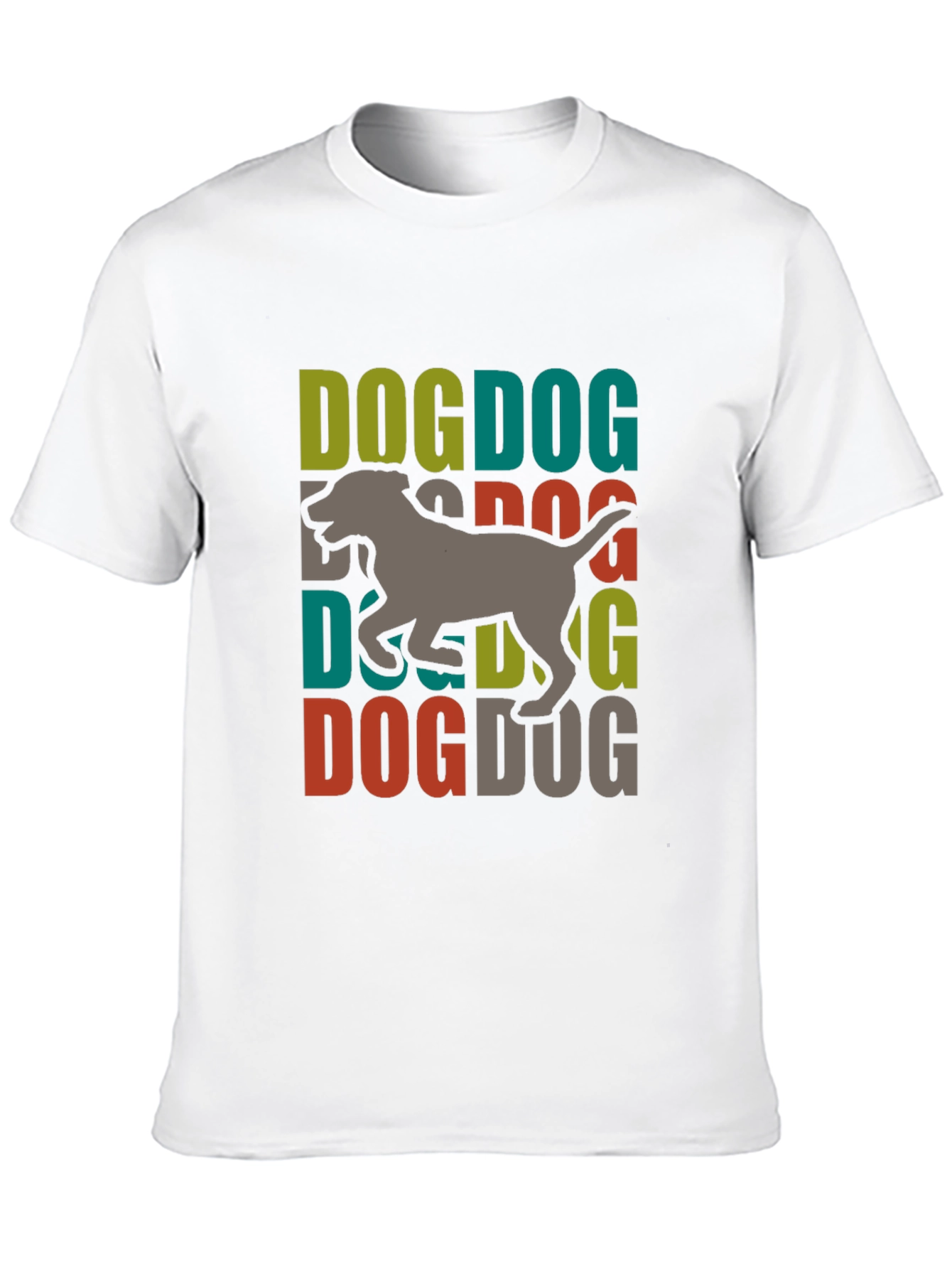 Dog Graphic Print Tee - Trendy Dog Lover T-Shirt