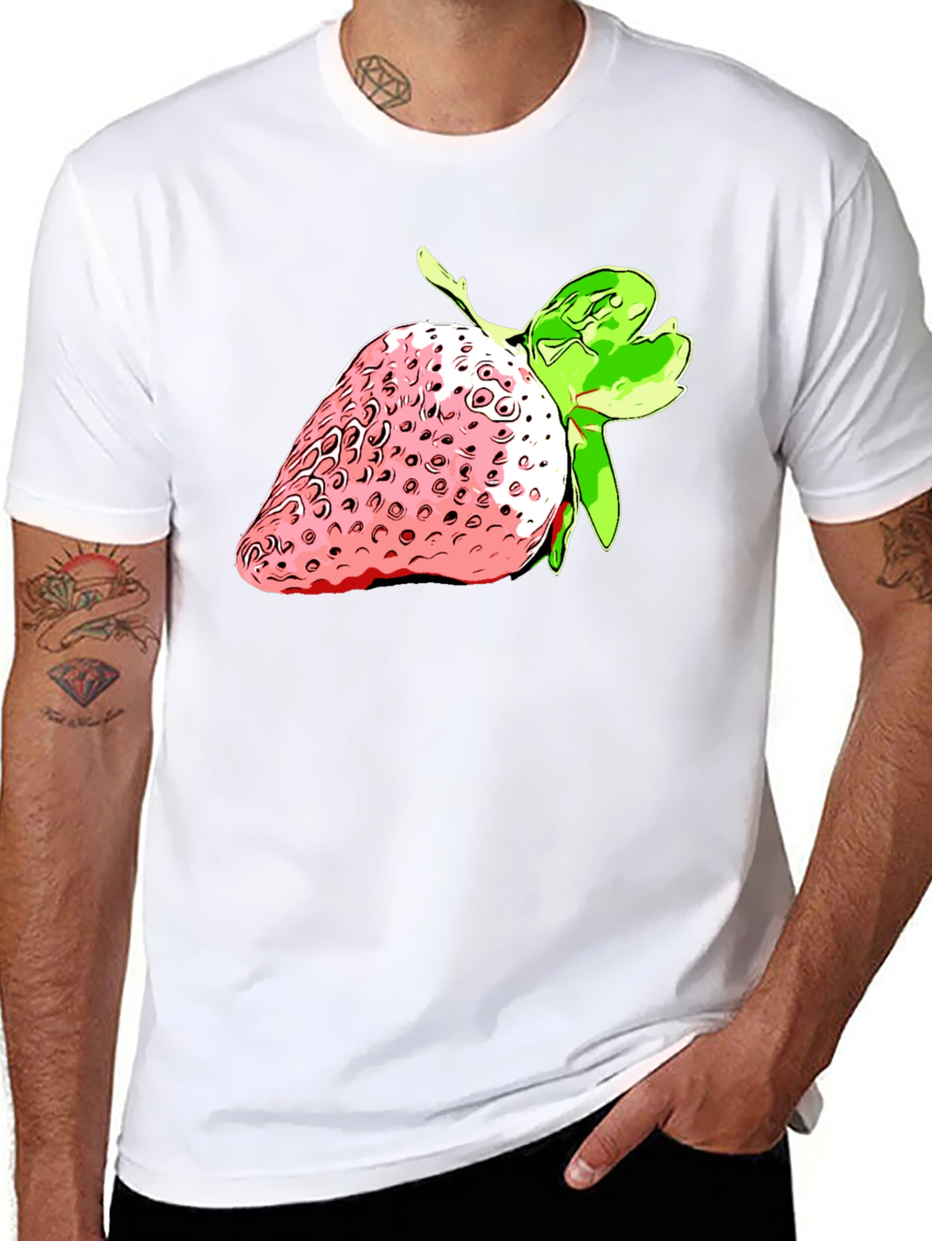 Strawberry Graphic Black T-Shirt - Fresh Style