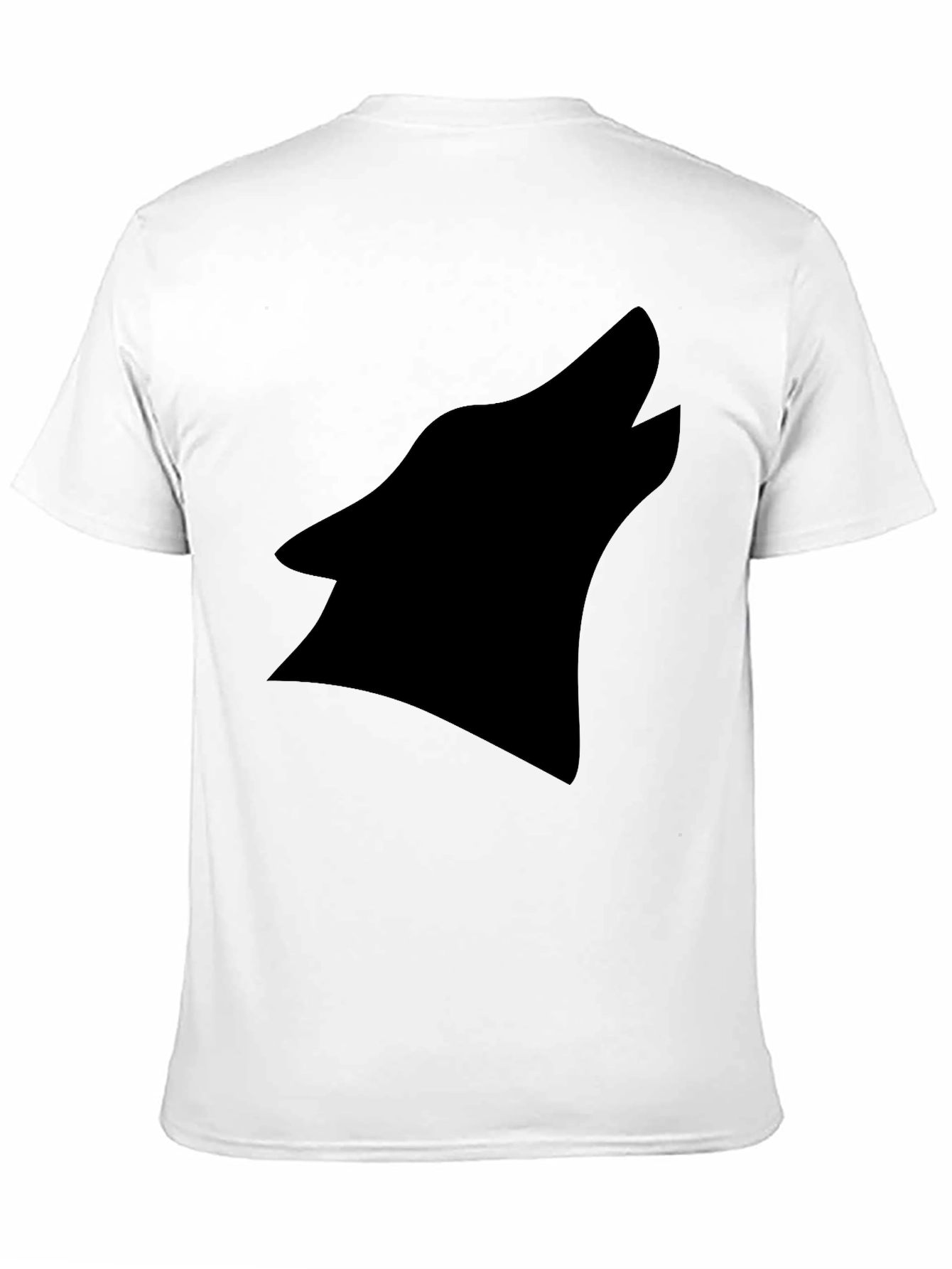 Black Wolf Silhouette Graphic Tee - Modern Style