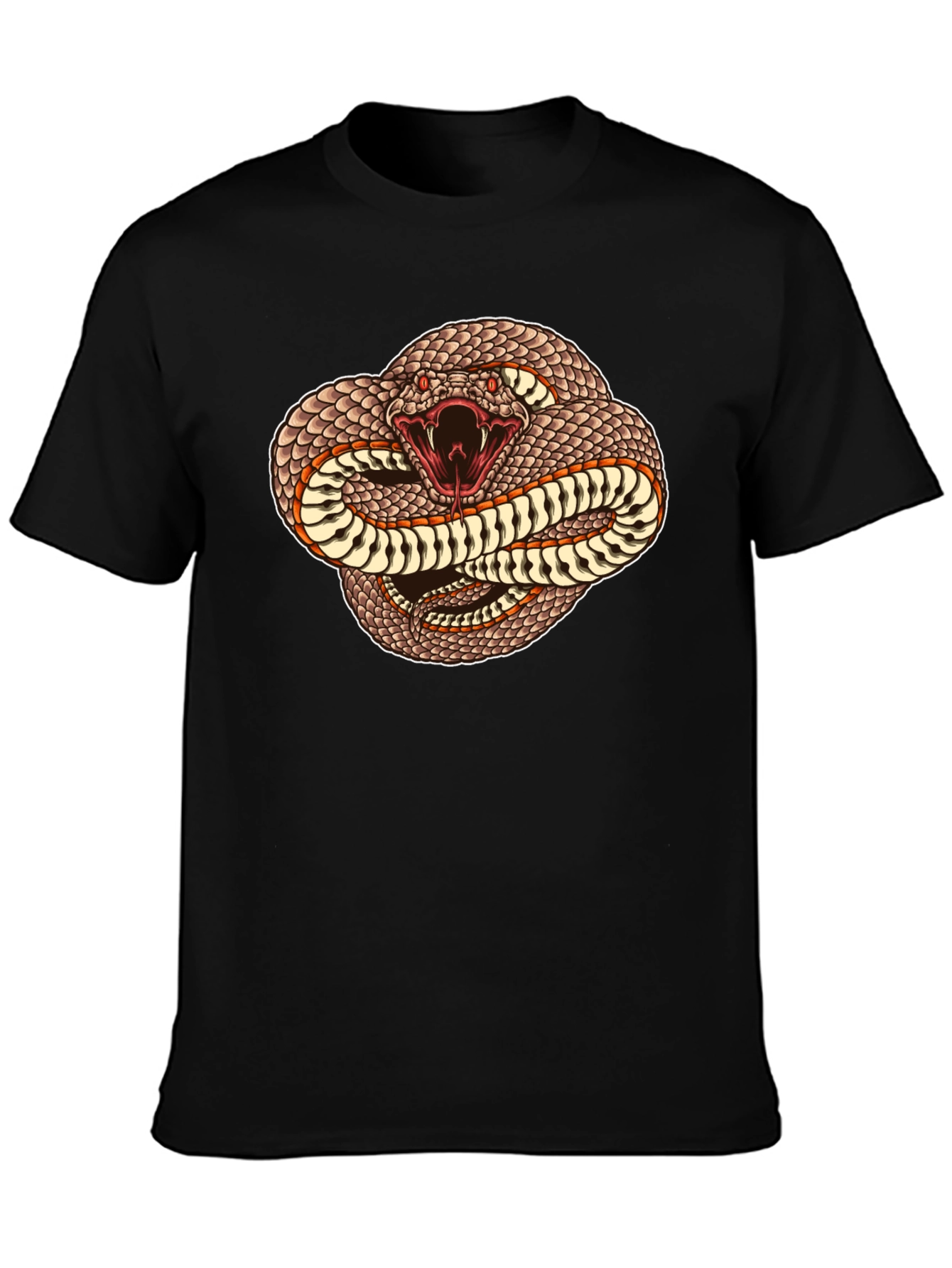 Snake Graphic T-Shirt - Black