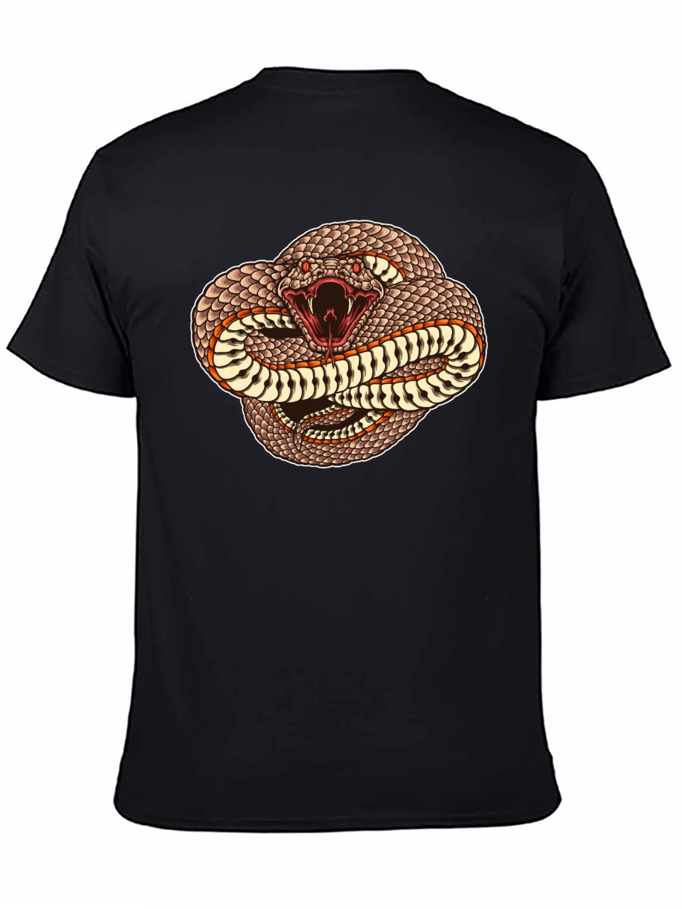 Snake Graphic T-Shirt - Black