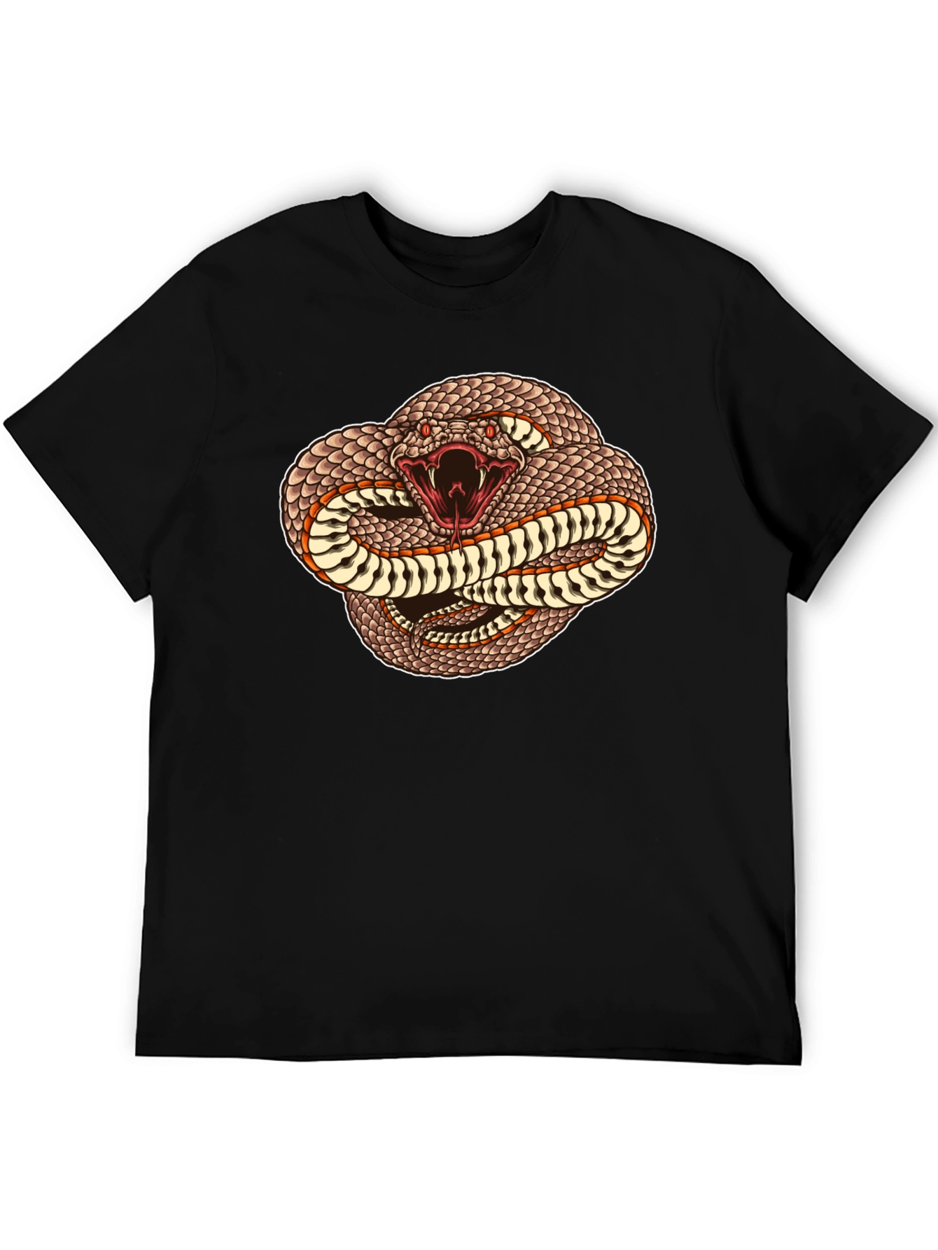 Snake Graphic T-Shirt - Black