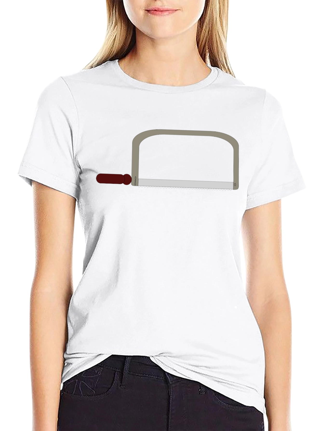 Funny Graphic Tee - Saw Design T-Shirt