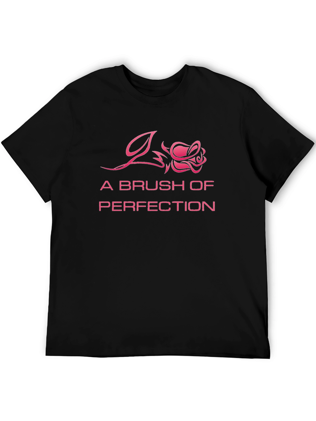 A Brush of Perfection Black Graphic T-Shirt