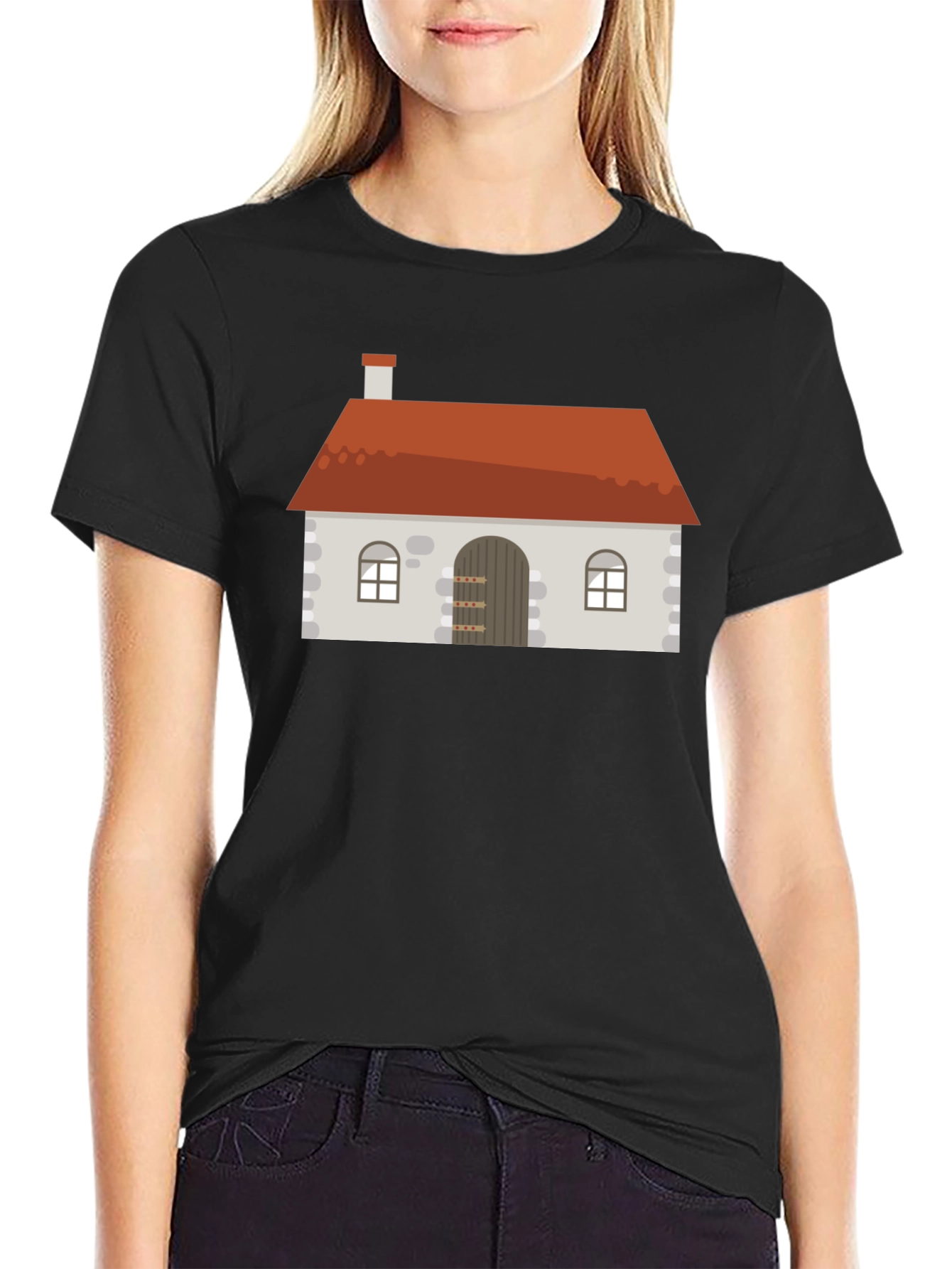 House Graphic Black T-Shirt