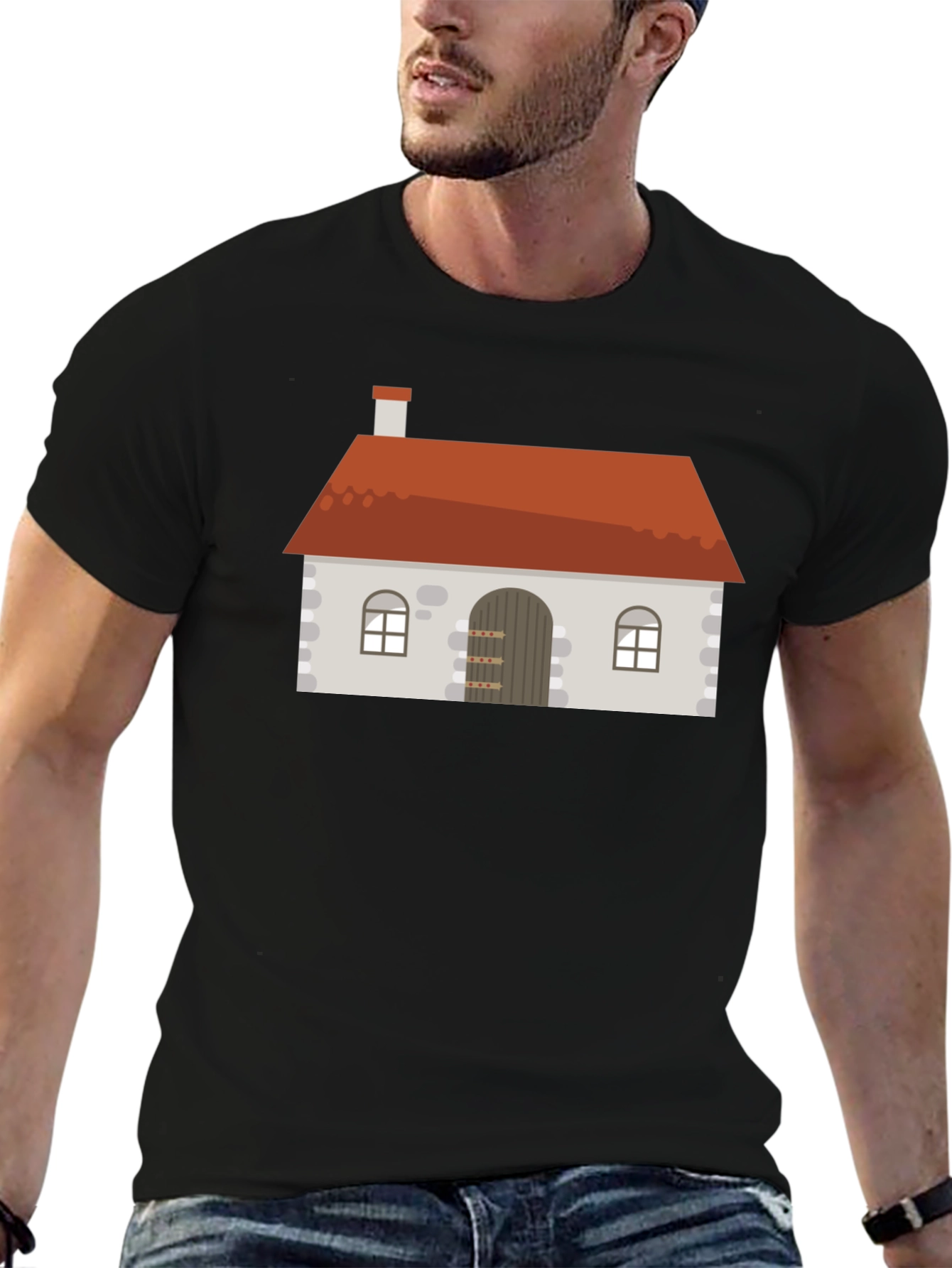 House Graphic Black T-Shirt