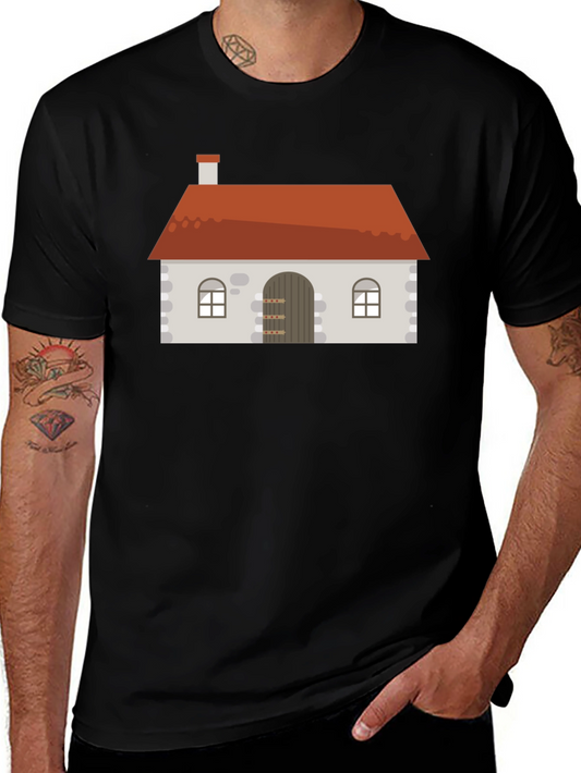 House Graphic Black T-Shirt