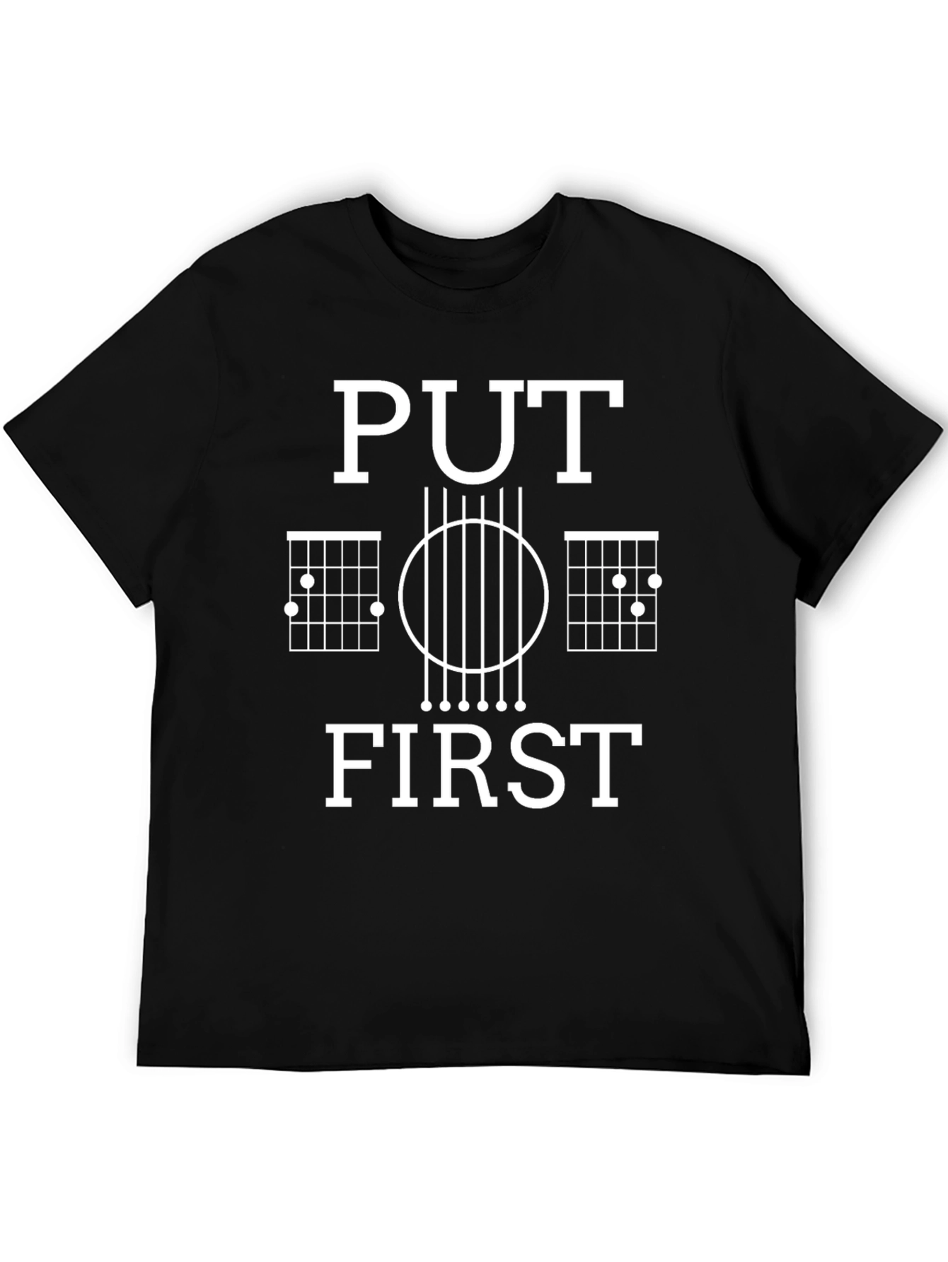 Put Guitar First T-Shirt Black