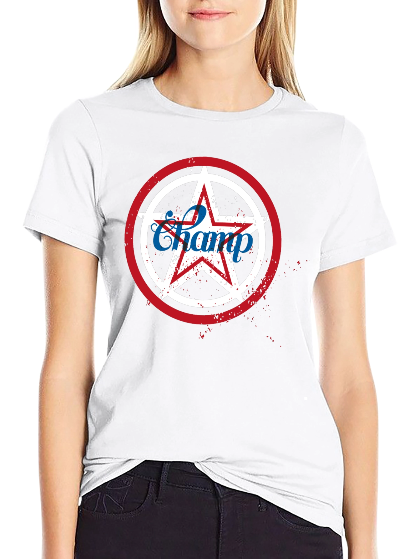 Champ Star Graphic T-Shirt - Patriotic USA Design