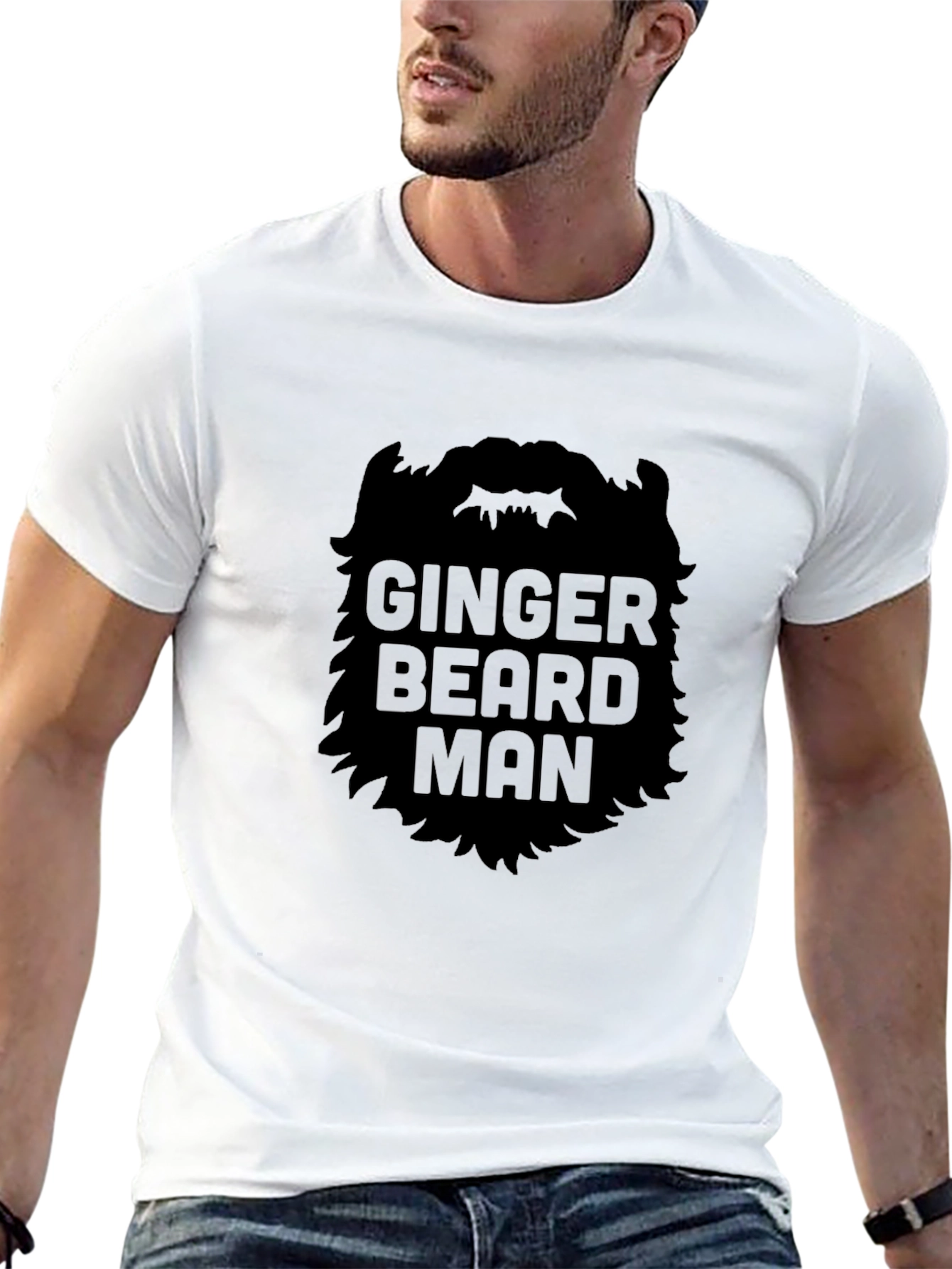 Ginger Beard Man Black T-Shirt