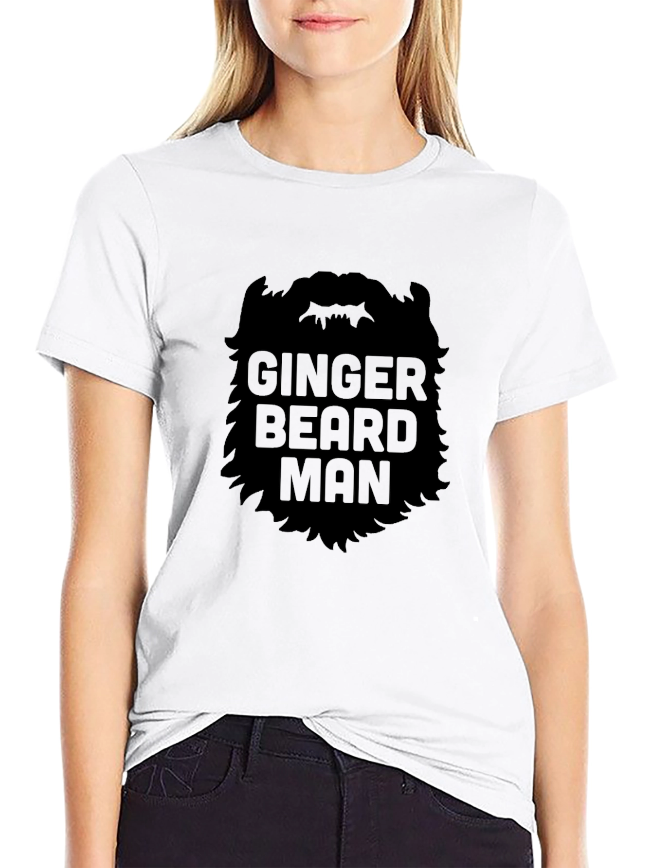 Ginger Beard Man Black T-Shirt