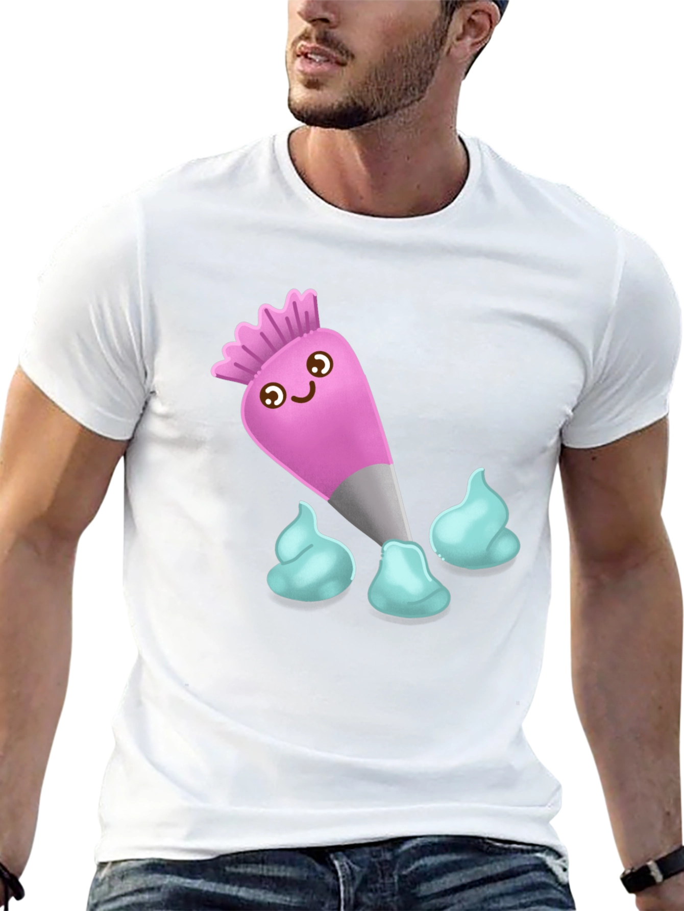 Cute Cartoon Pastry Bag T-Shirt