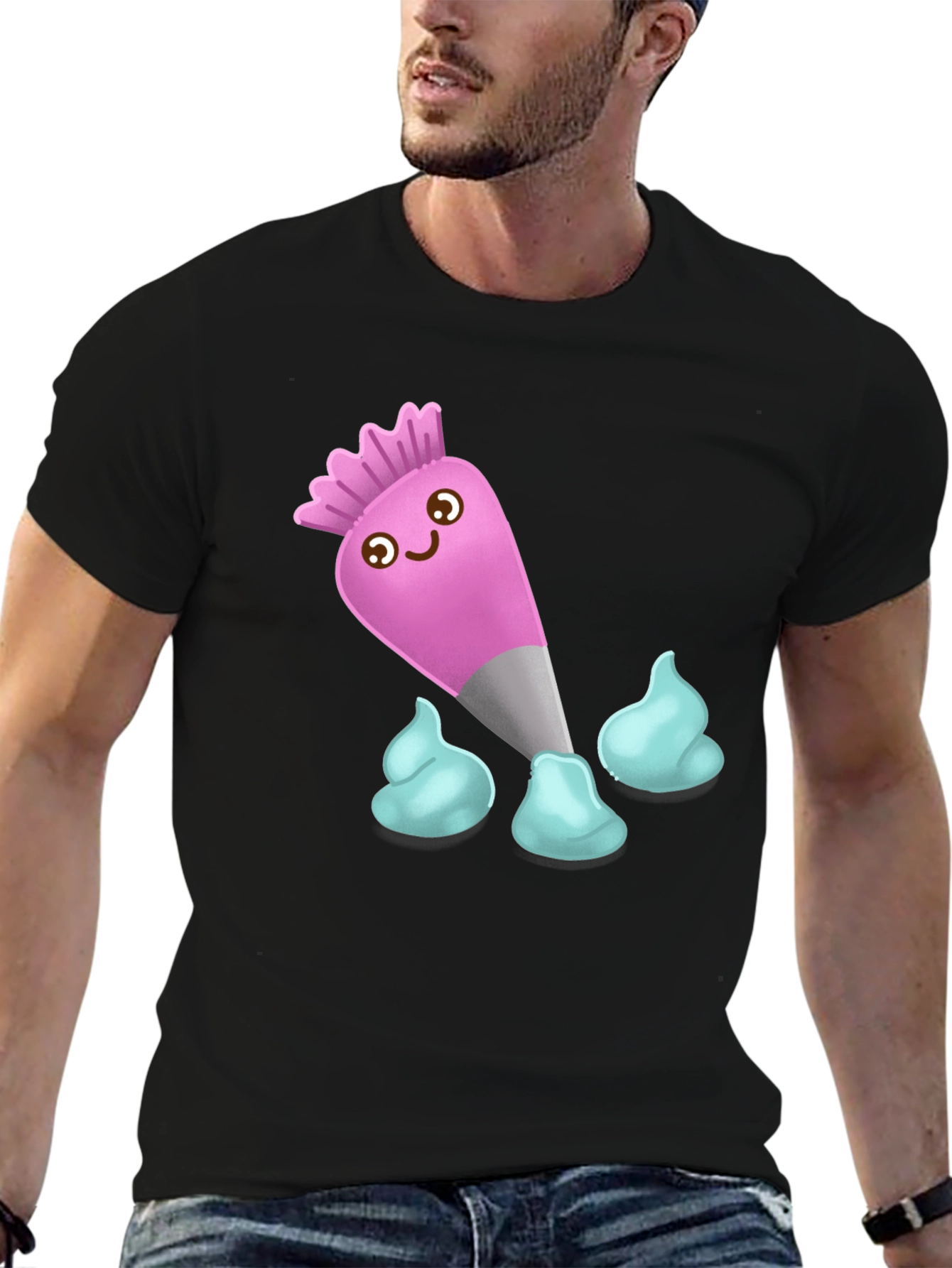 Cute Cartoon Pastry Bag T-Shirt